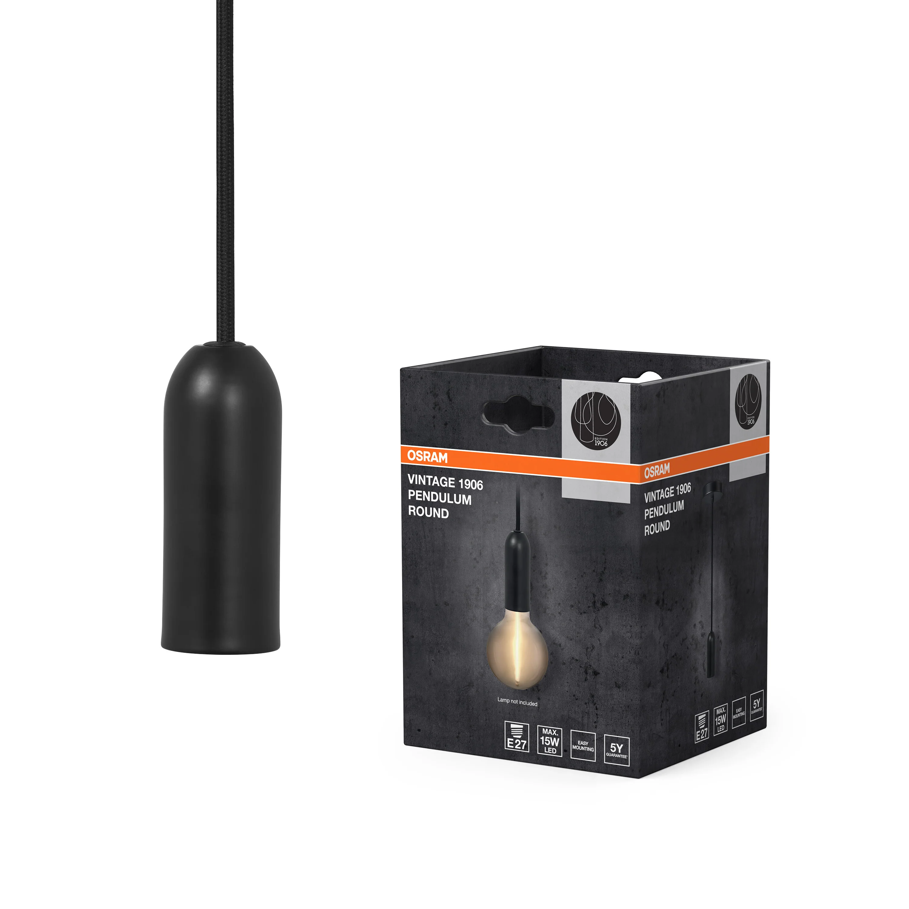 OSRAM Vintage 1906 PenduLum Round Black - Image 5