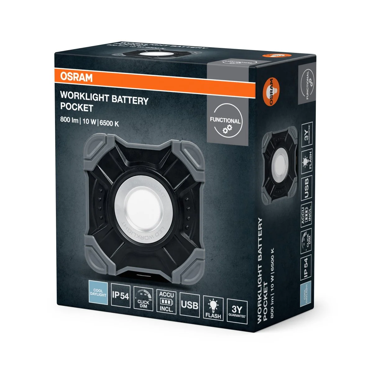 OSRAM WORKLIGHTS VALUE BATTERY 10W 865 - Image 2