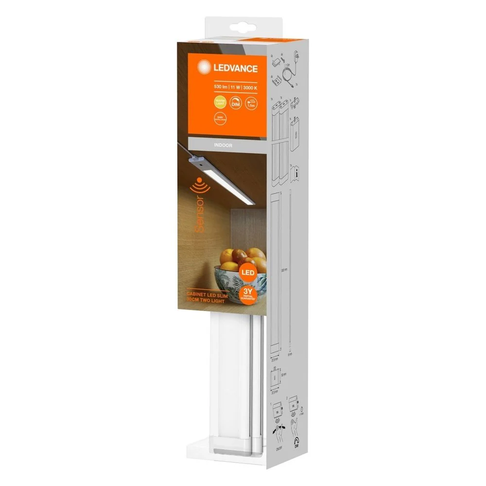 Lampa podszafkowa LED CABINET SLIM 30 cm, z czujnikiem ruchu, barwa ciepła - Image 3
