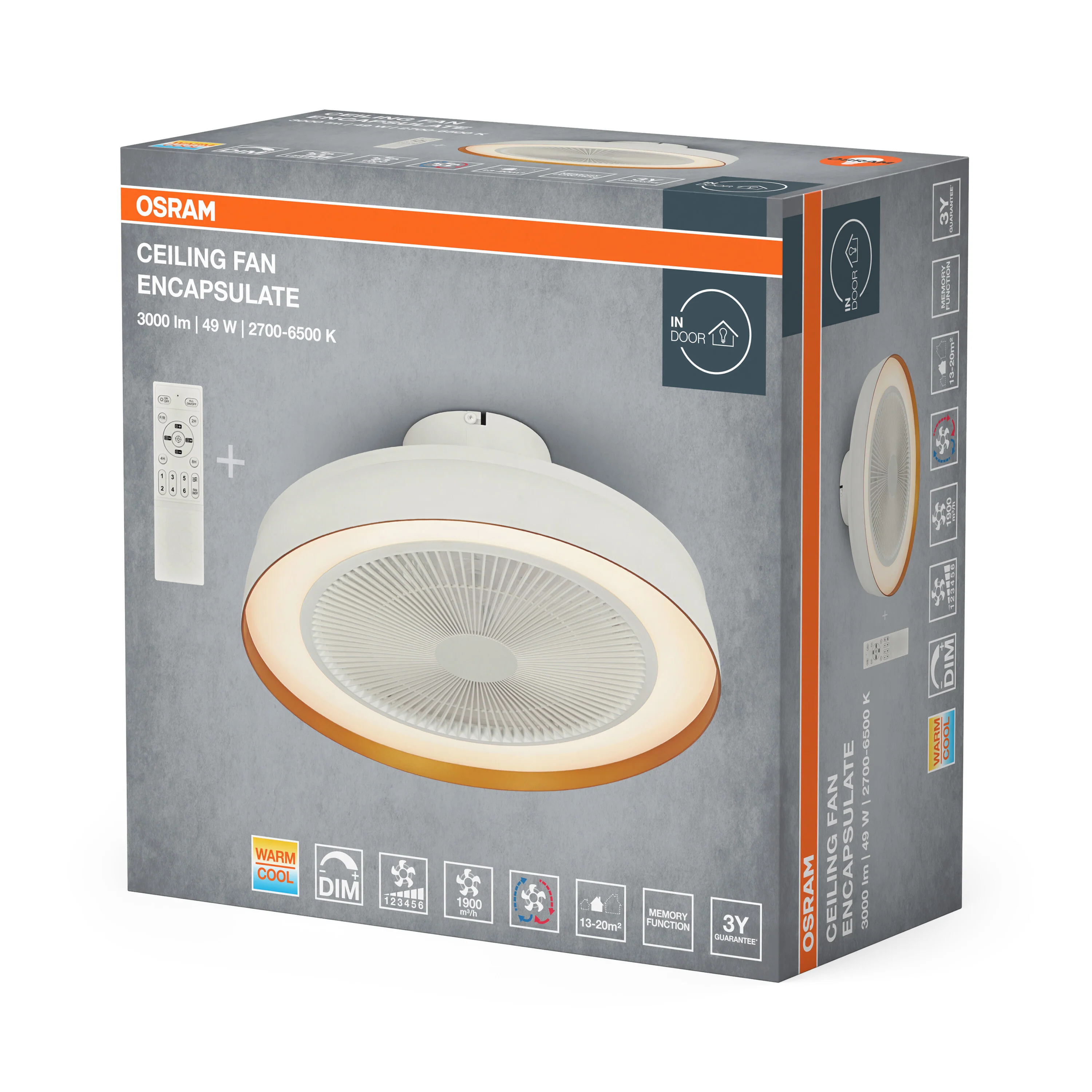 Plafon LED OSRAM Ceiling Fan Compact 480 49W biały - Image 6