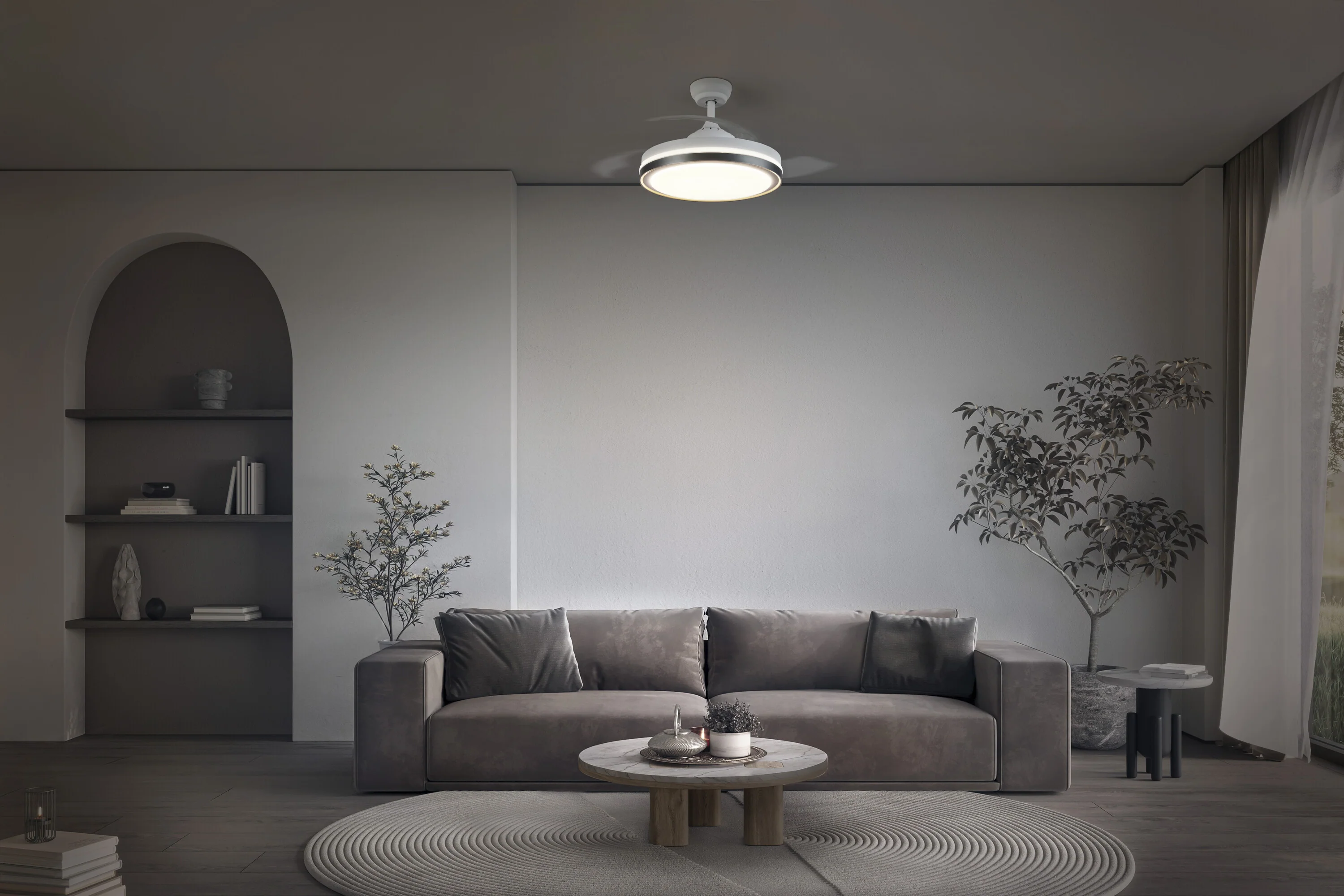Plafon LED OSRAM Ceiling Fan Retractable 1070 66W biały - Image 9