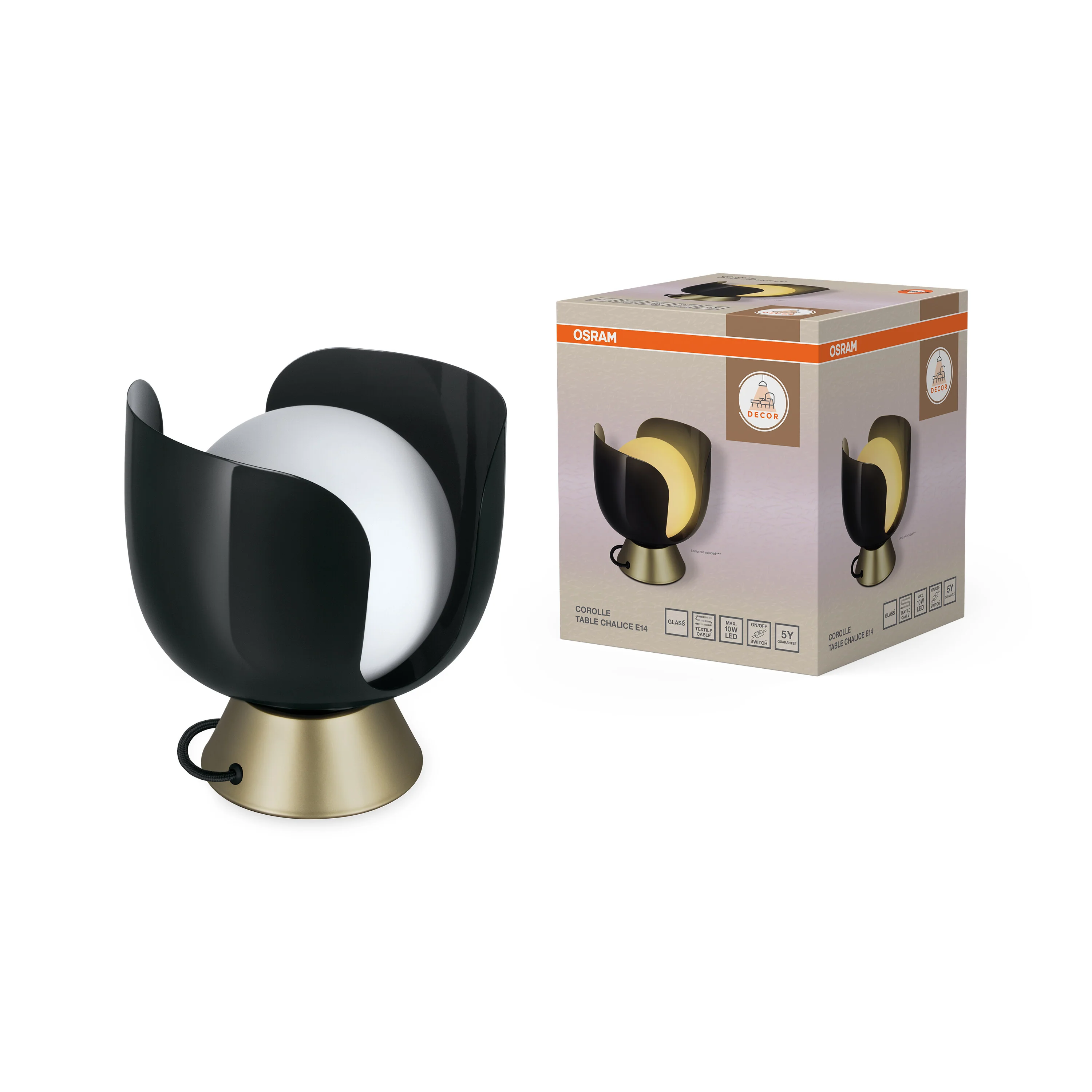 Plafon LED OSRAM Decor Corolle Table Chalice E14 czarny - Image 5