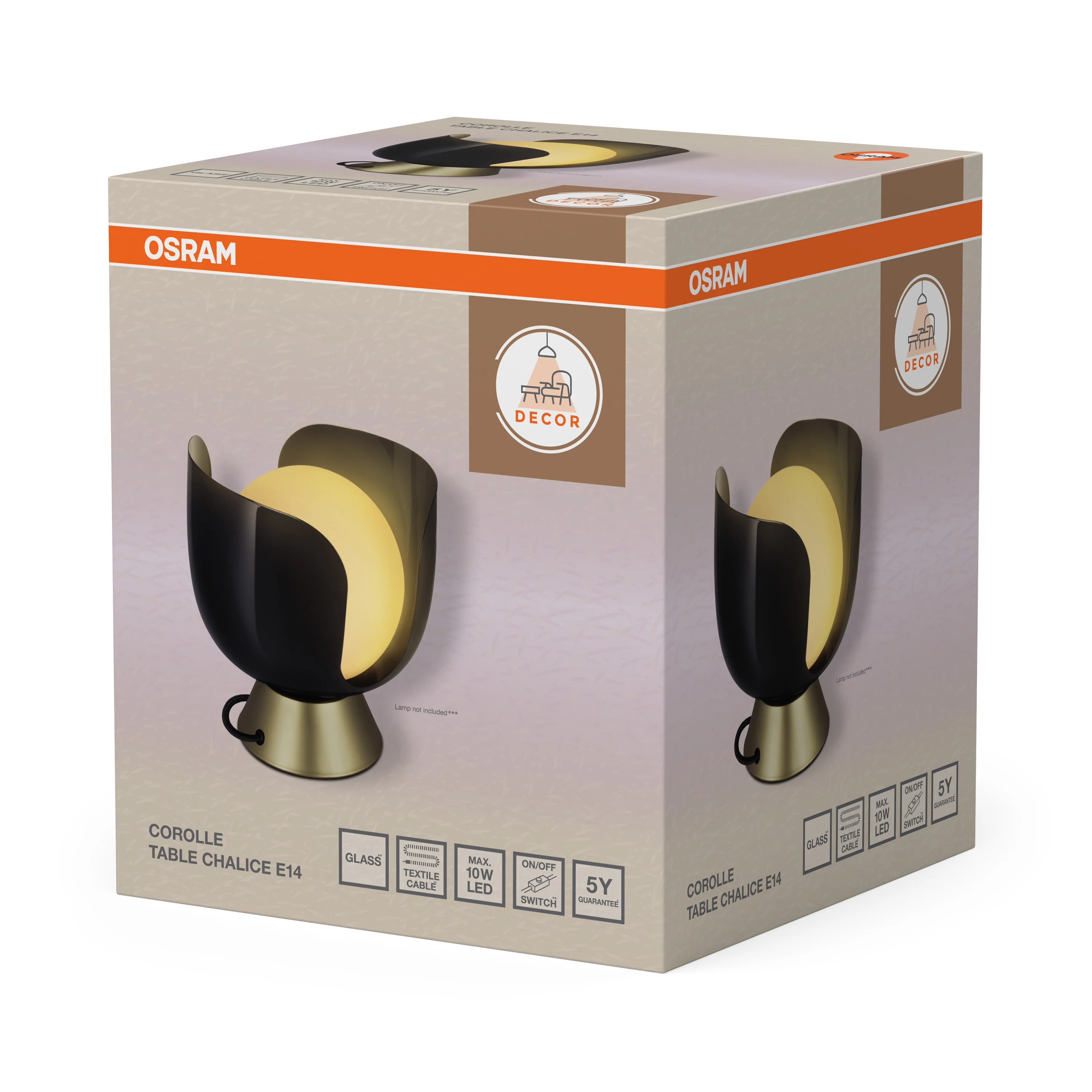 Plafon LED OSRAM Decor Corolle Table Chalice E14 czarny - Image 6