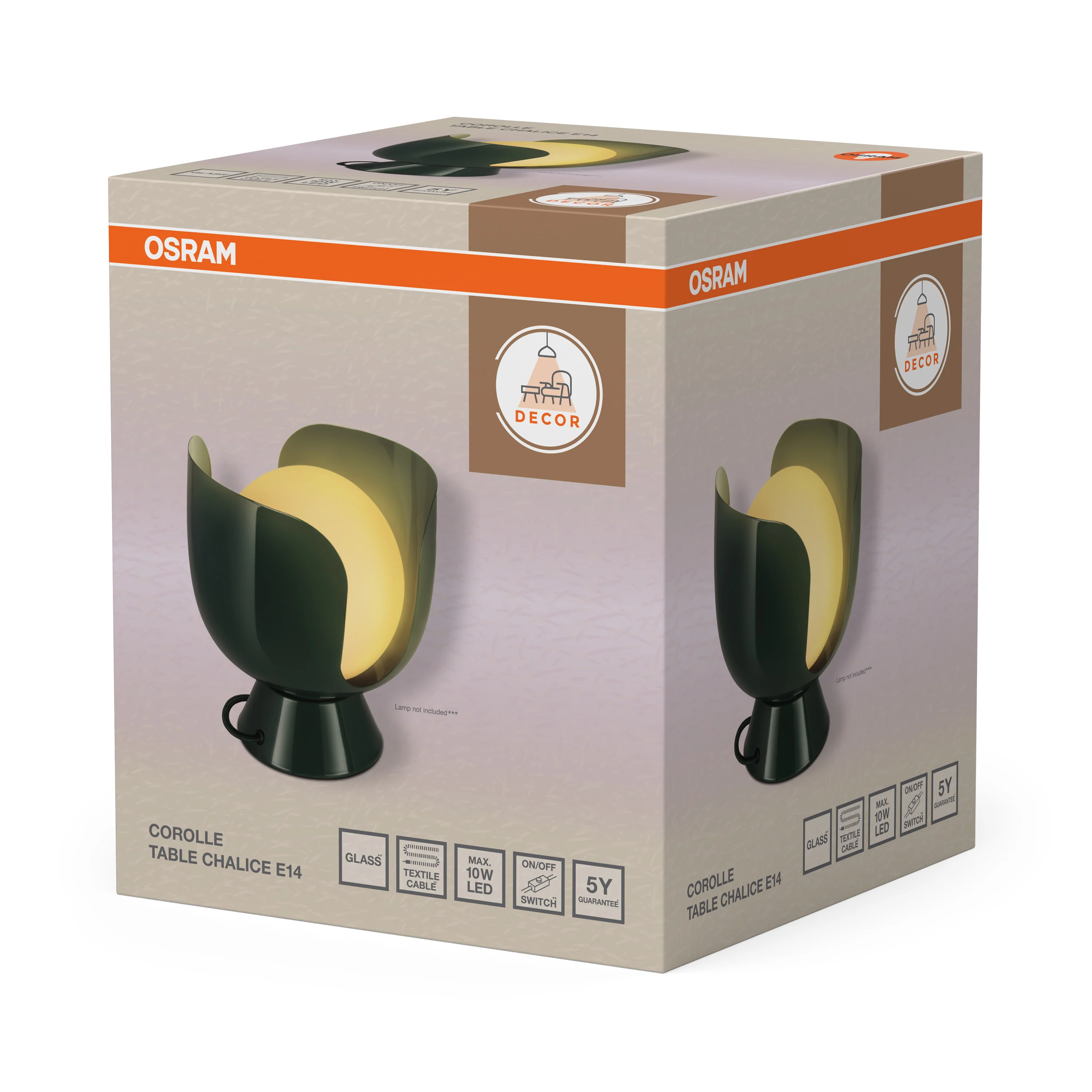 Plafon LED OSRAM Decor Corolle Table Chalice E14 Green - Image 6