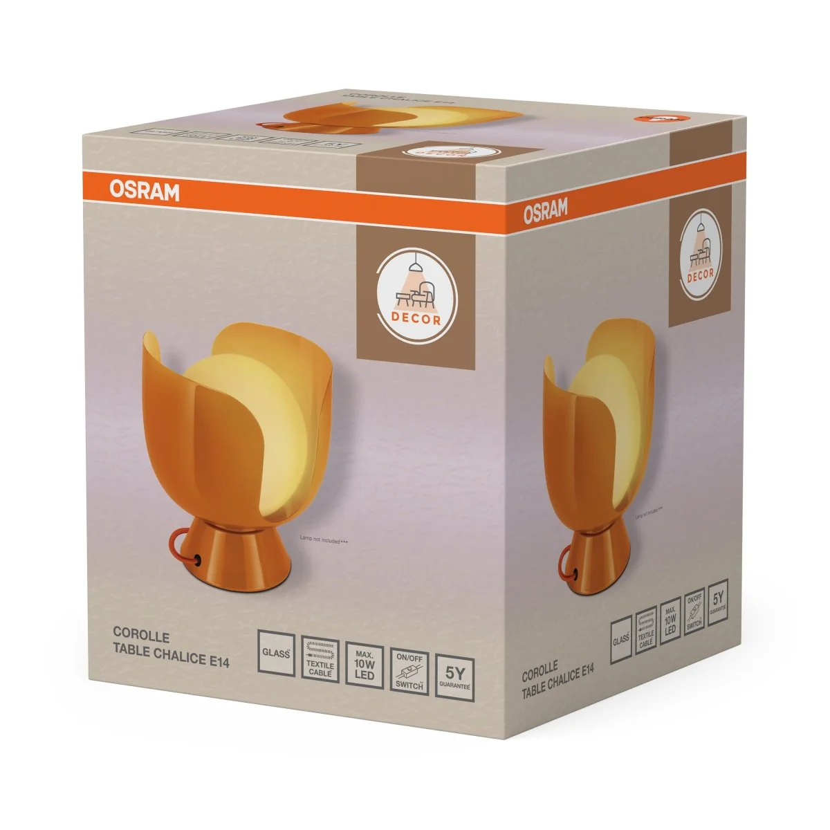 Plafon LED OSRAM Decor Corolle Table Chalice E14 Orange - Image 2
