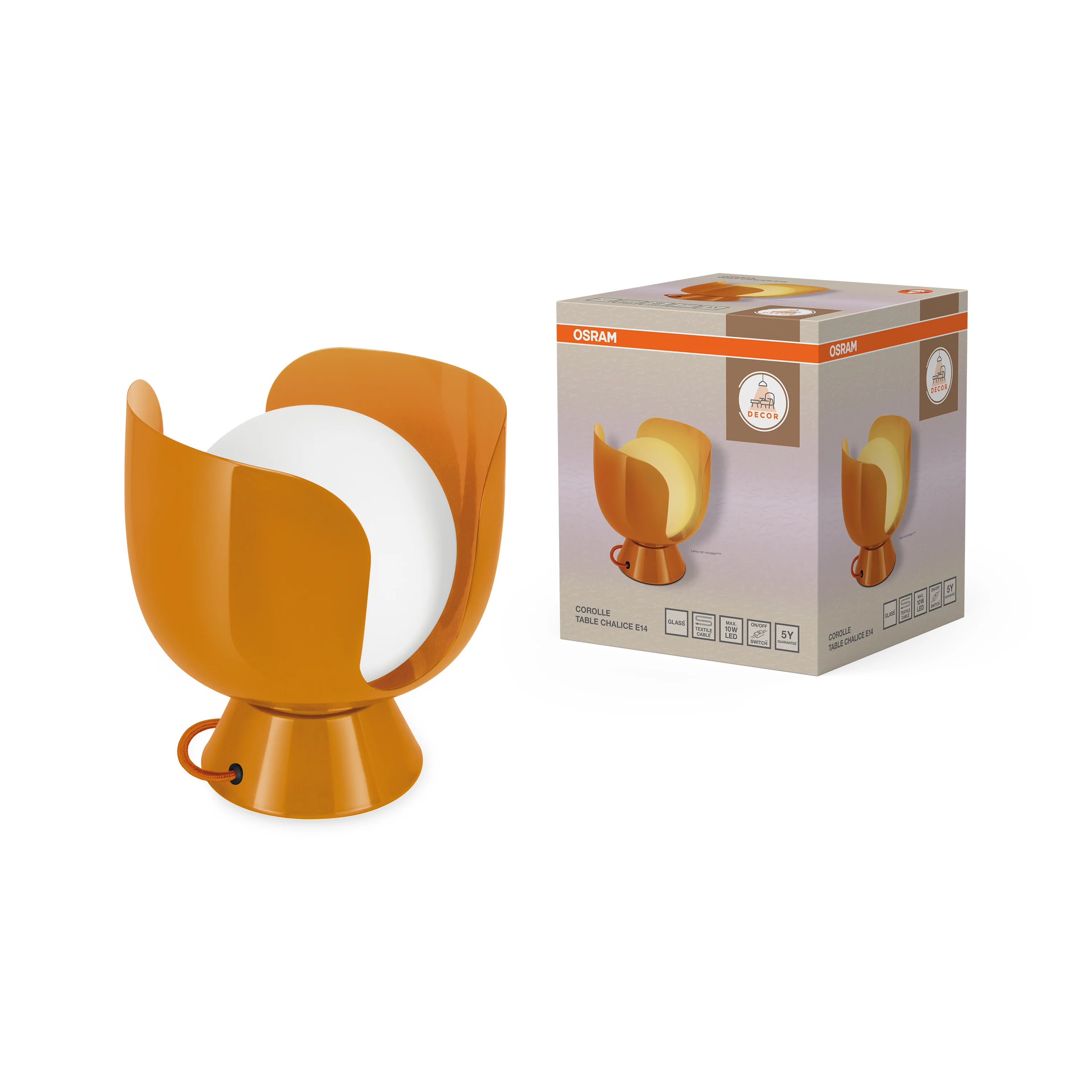 Plafon LED OSRAM Decor Corolle Table Chalice E14 Orange - Image 5