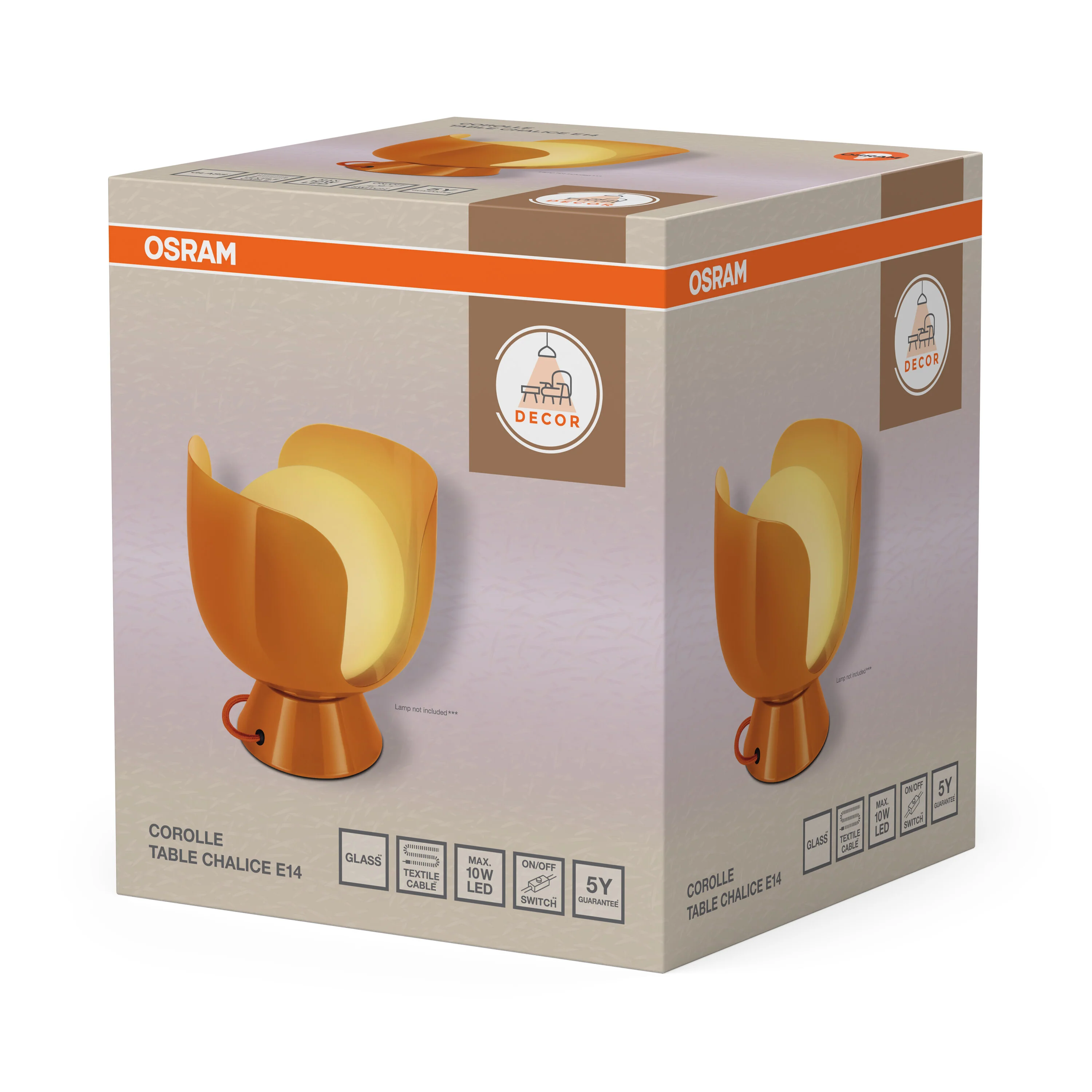 Plafon LED OSRAM Decor Corolle Table Chalice E14 Orange - Image 6