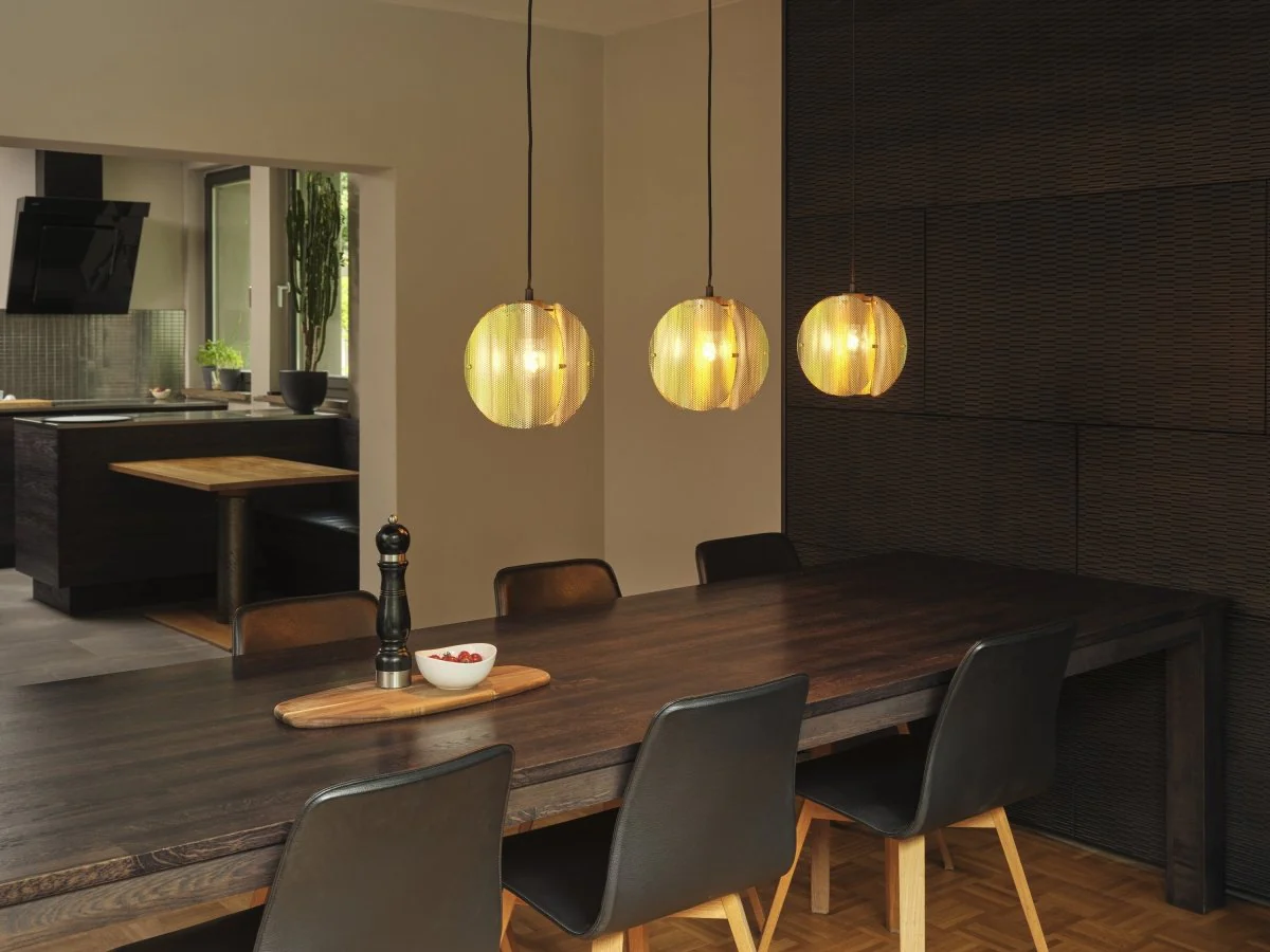 Plafon LED OSRAM Decor Folded Globe Pendant Linear 3xE27 Gold - Image 4
