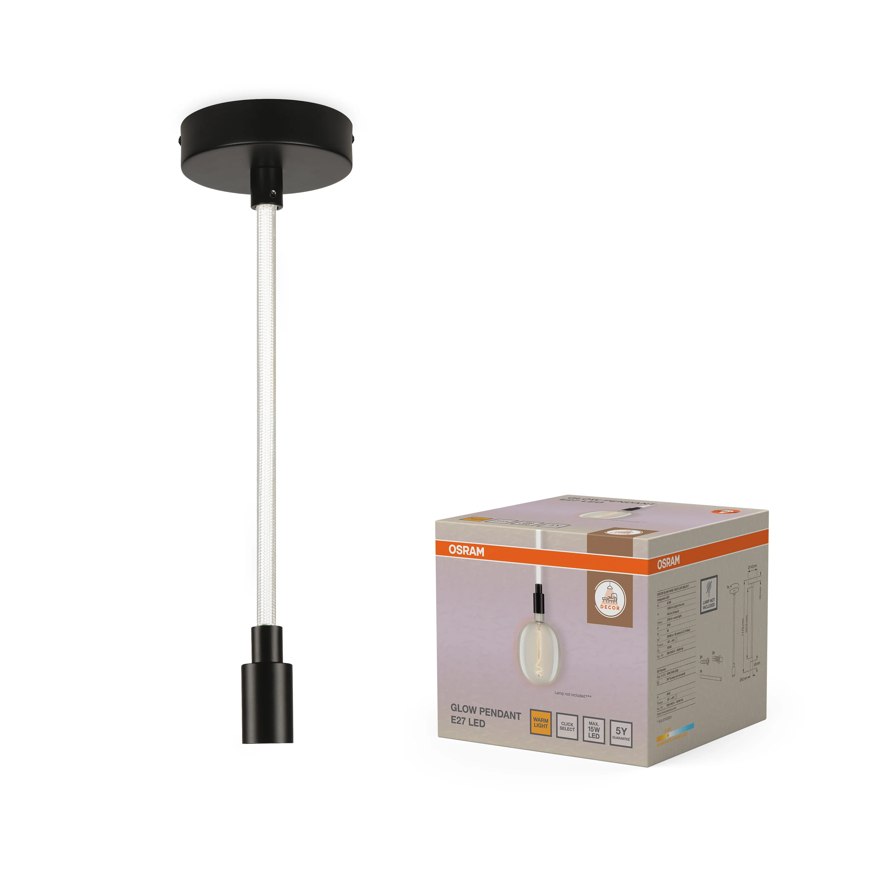 Plafon LED OSRAM Decor Glow Pendant 1xE27 LED Select - Image 5