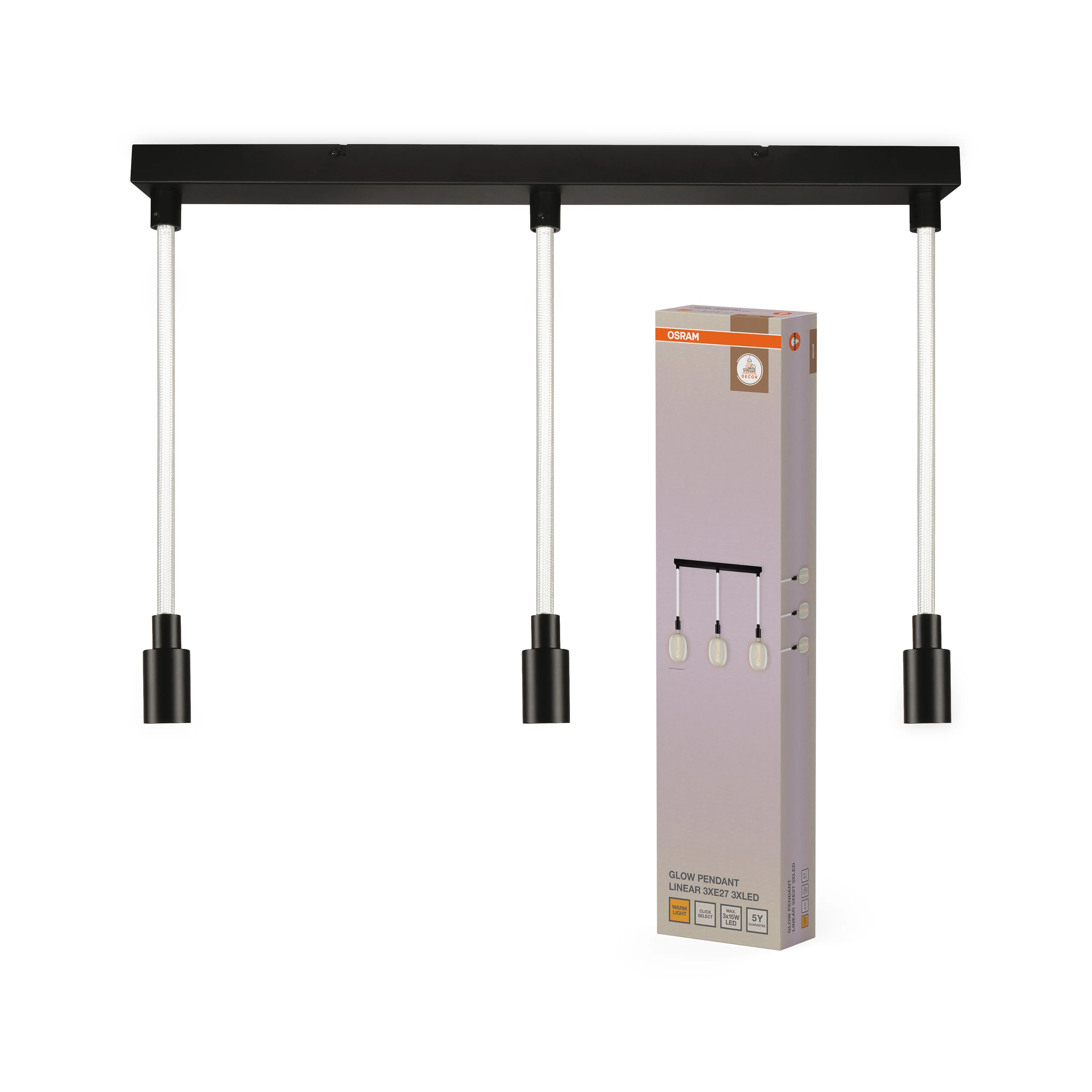 Plafon LED OSRAM Decor Glow Pendant Linear 3xE27 Select - Image 5