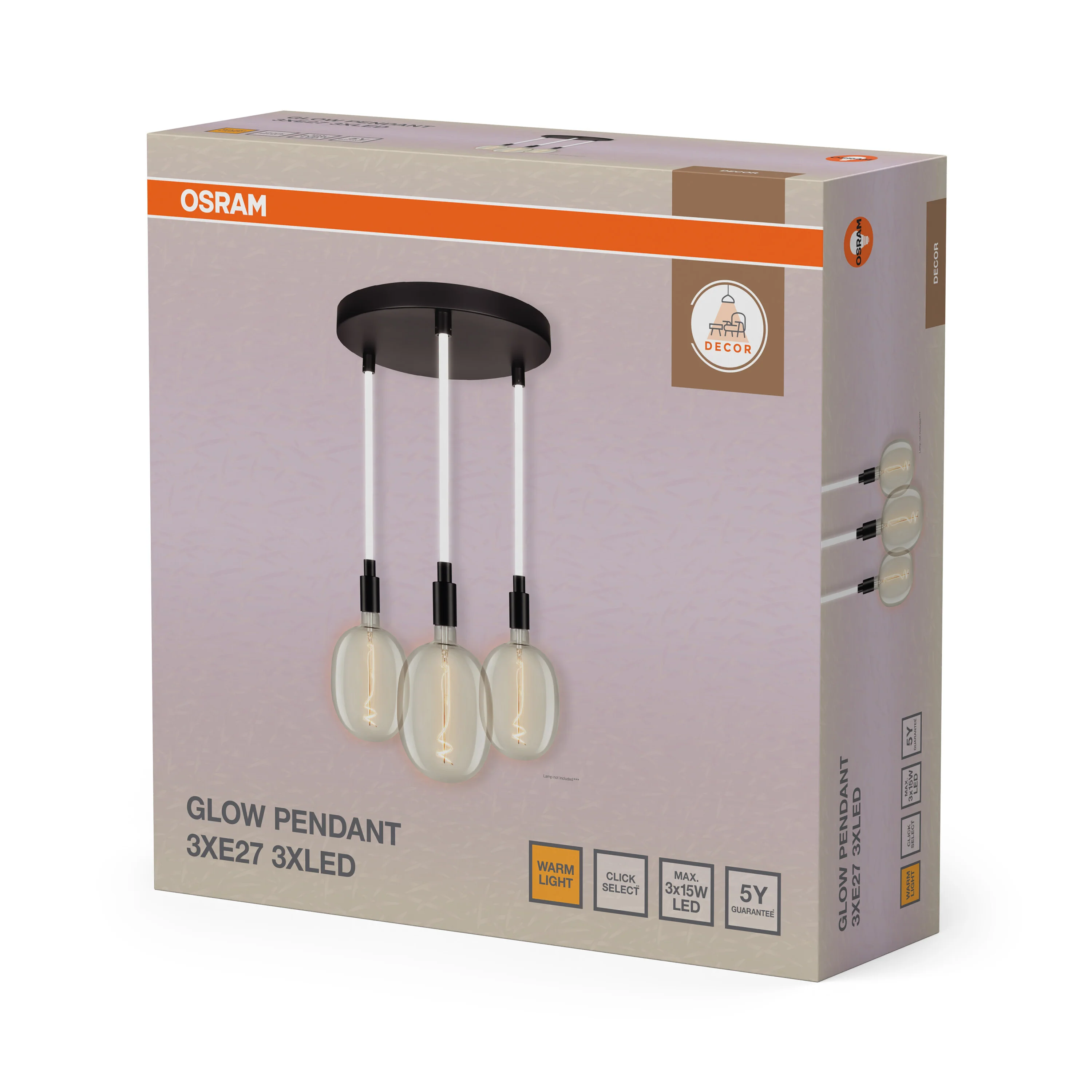 Plafon LED OSRAM Decor Glow Pendant Plate 3xE27 LED Select - Image 6
