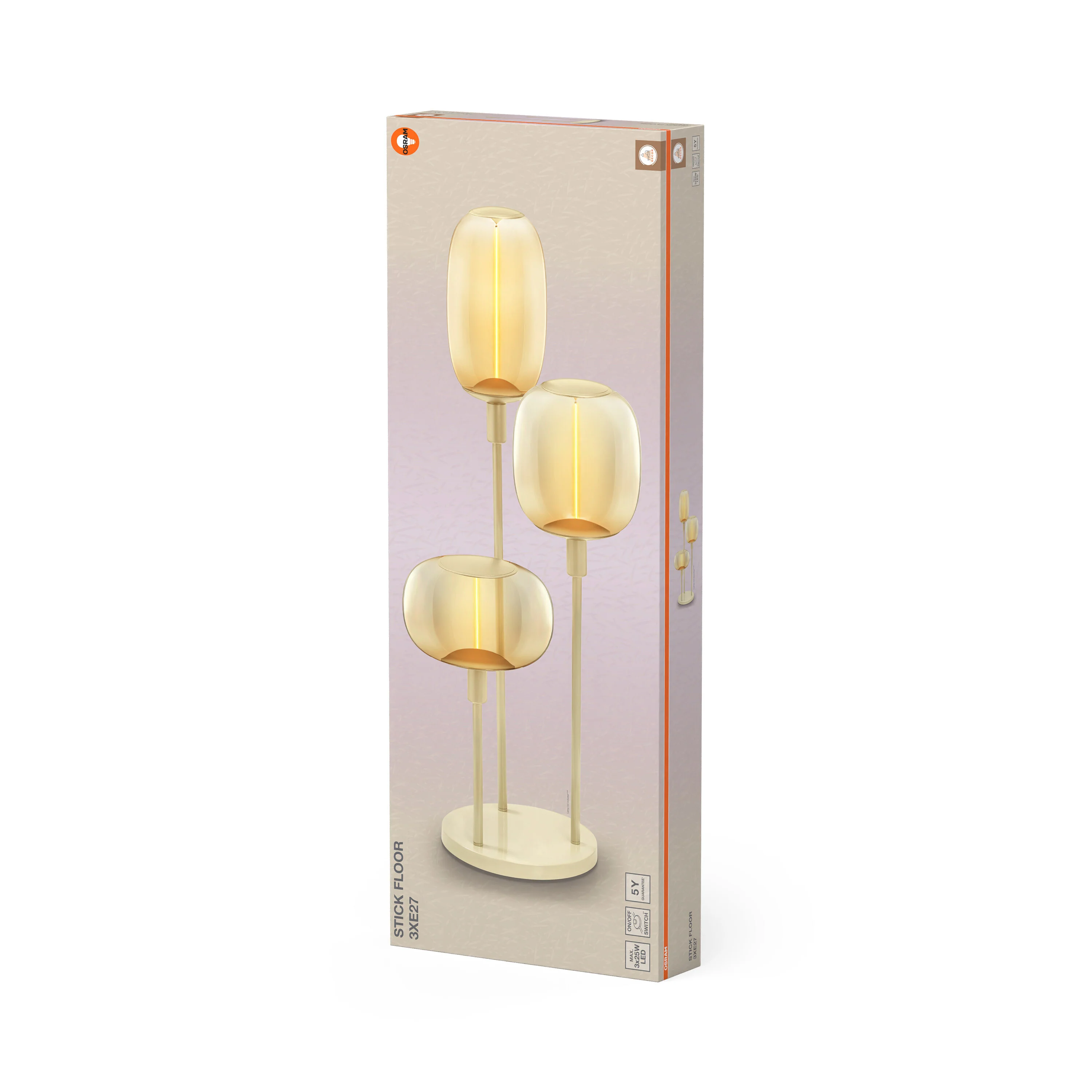 Plafon LED OSRAM Decor Stick Floor Beige 3XE27 - Image 6