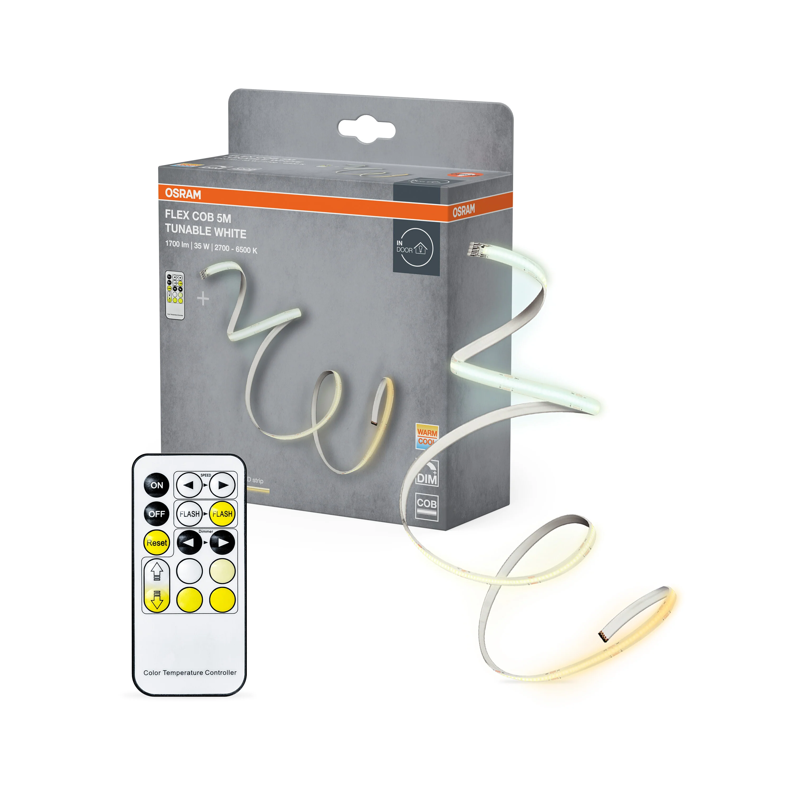 Plafon LED OSRAM Flex COB 5M TW + RC - Image 5