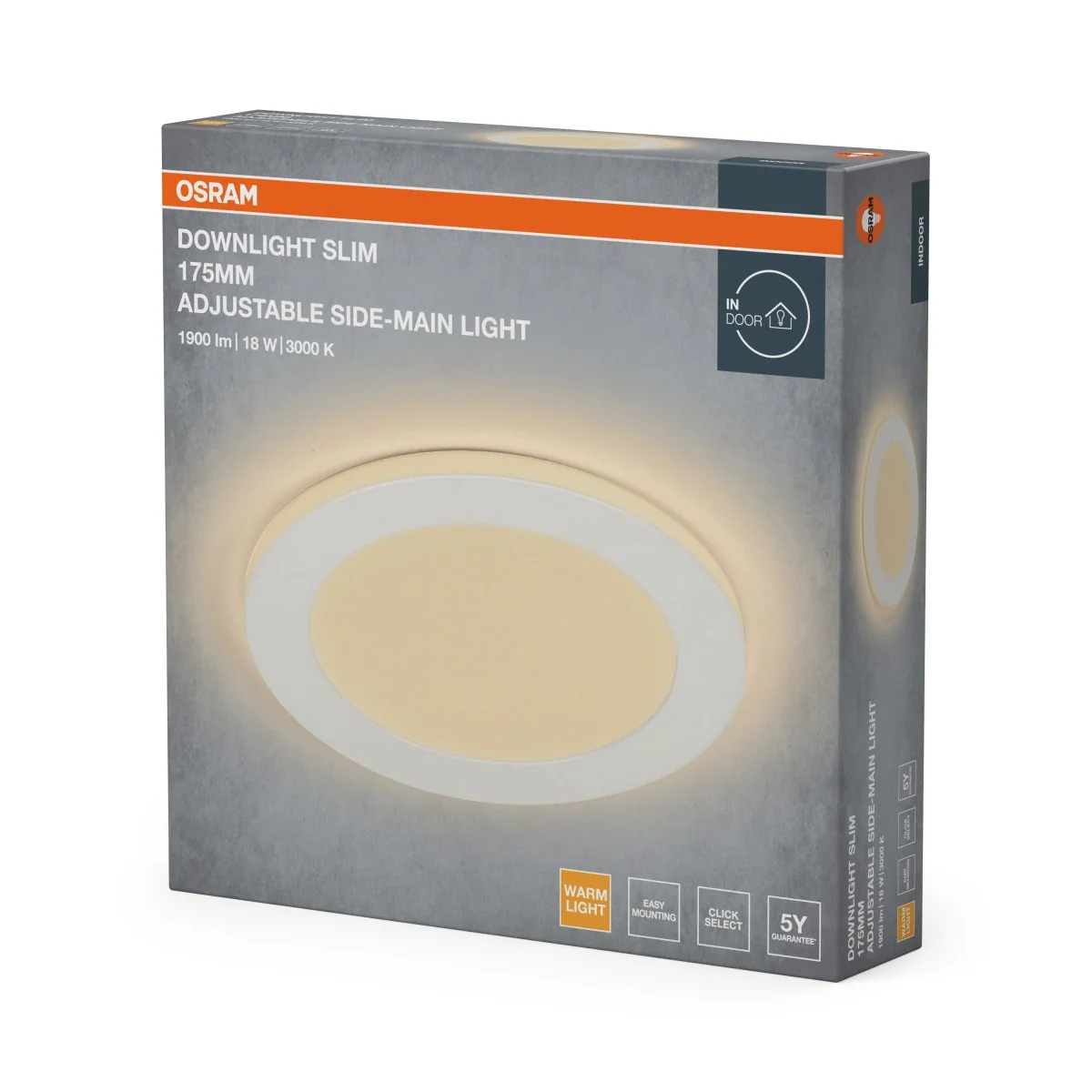 Plafon LED OSRAM LED Downlight Side-Mainlight 175mm 18W 830 biały - Image 2