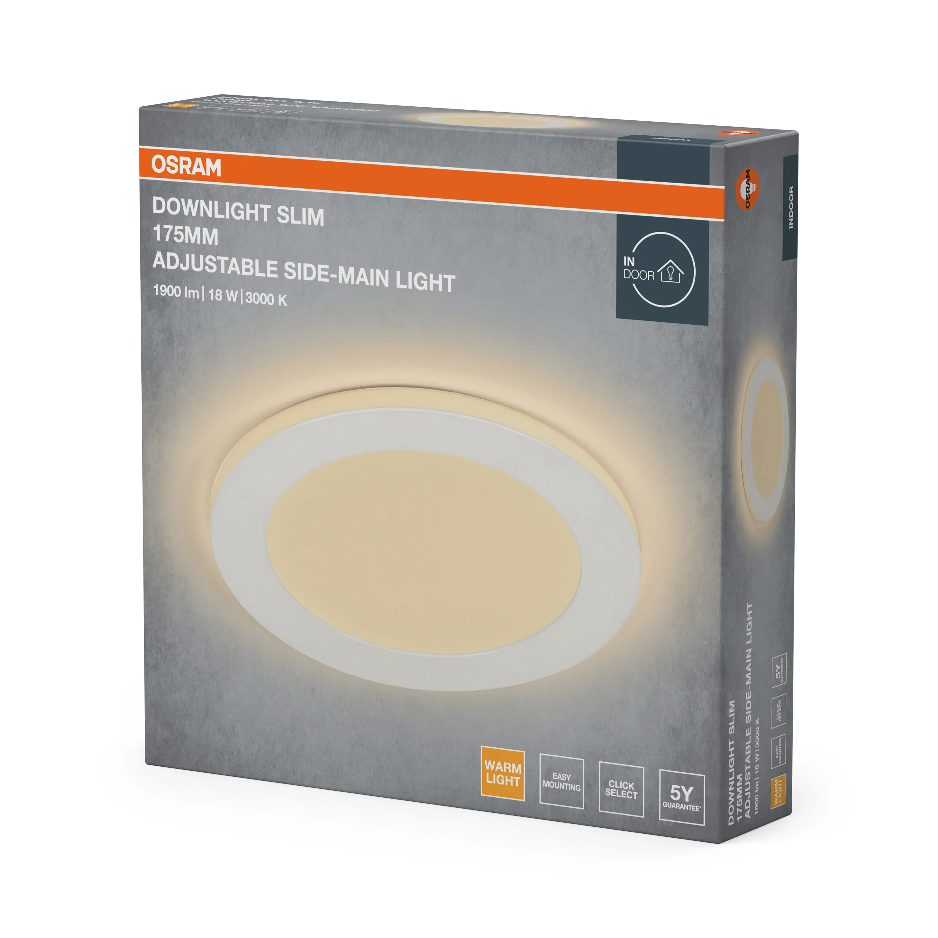 Plafon LED OSRAM LED Downlight Side-Mainlight 175mm 18W 830 biały - Image 6