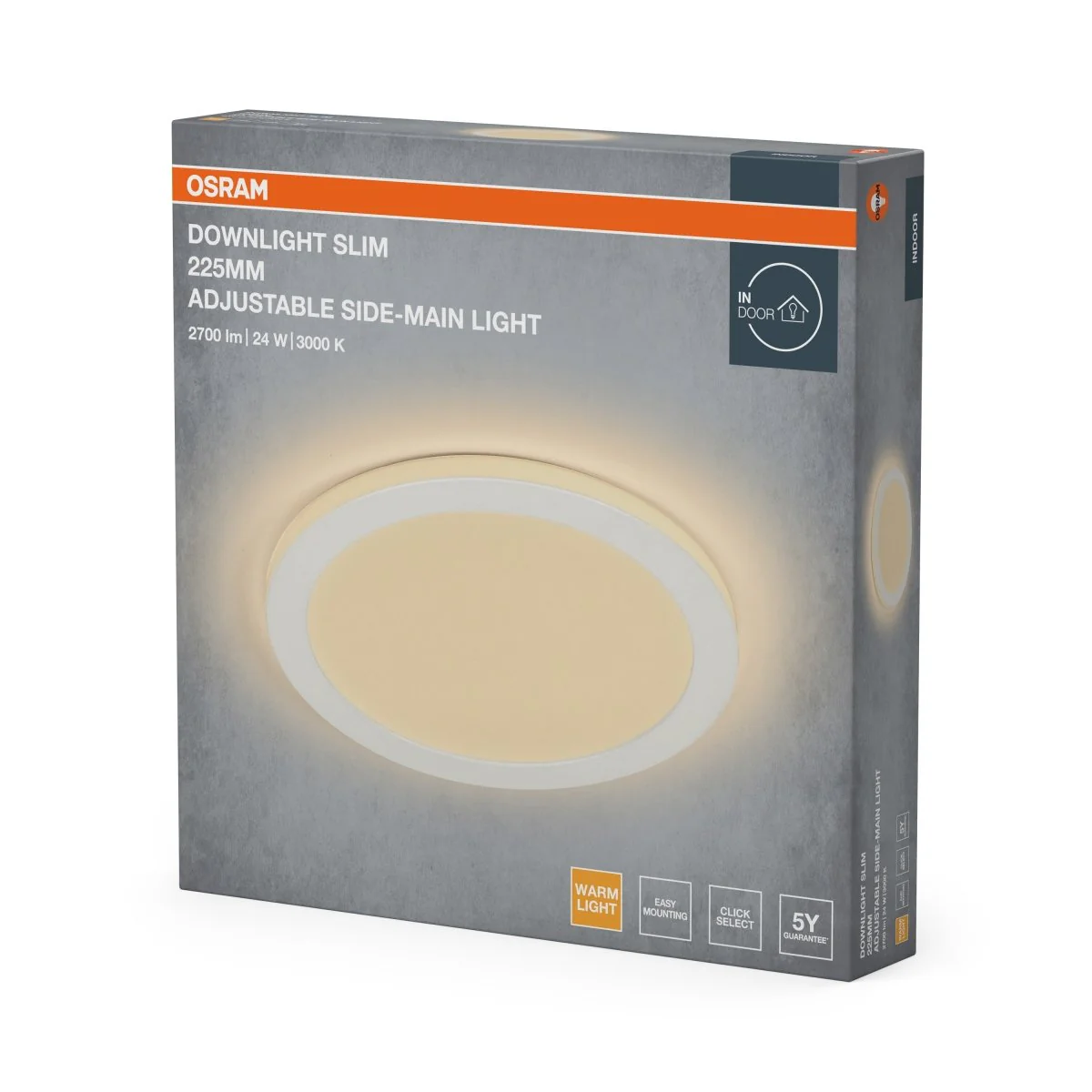 Plafon LED OSRAM LED Downlight Side-Mainlight 225mm 24W 830 biały - Image 2