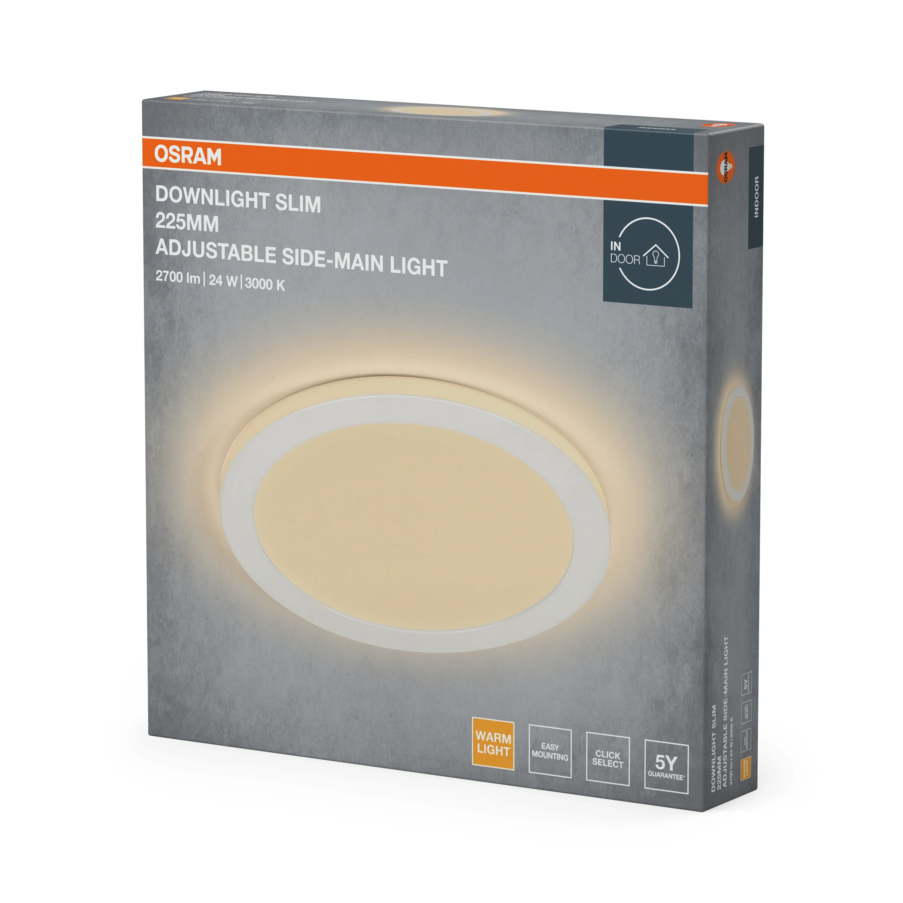 Plafon LED OSRAM LED Downlight Side-Mainlight 225mm 24W 830 biały - Image 6