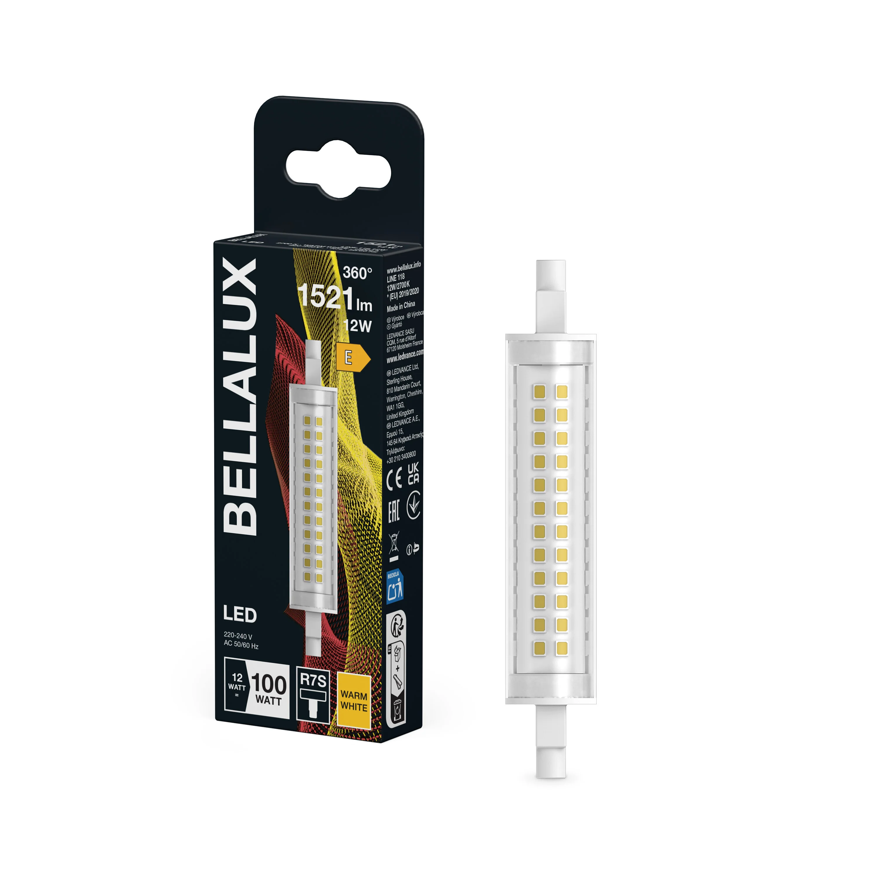 Plafon LED OSRAM LED Slim Line 118 100 300° 12W 827 Clear R7s - Image 4