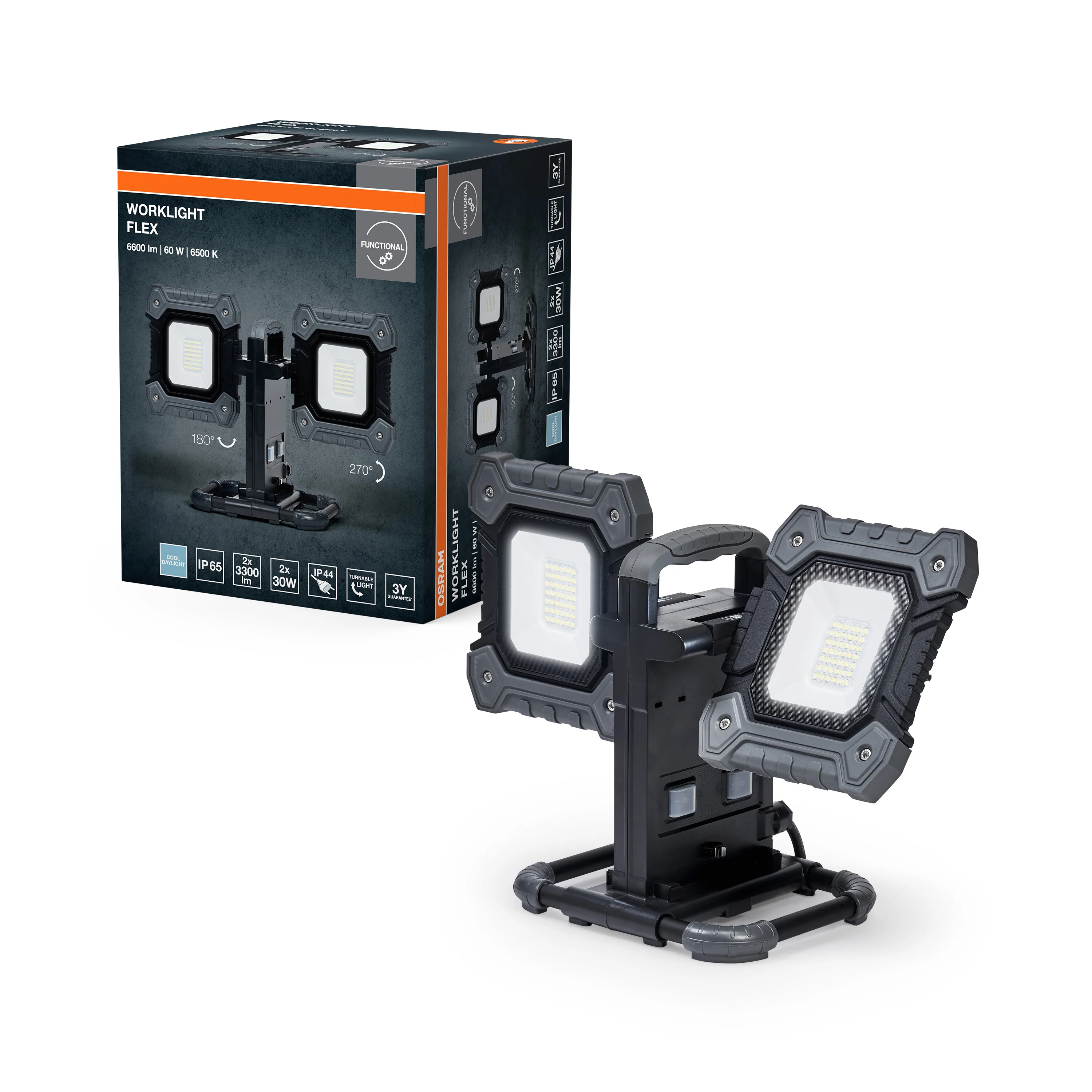 Plafon LED OSRAM LED WORKLIGHT VALUE FLEX 2x30W 865 - Image 5