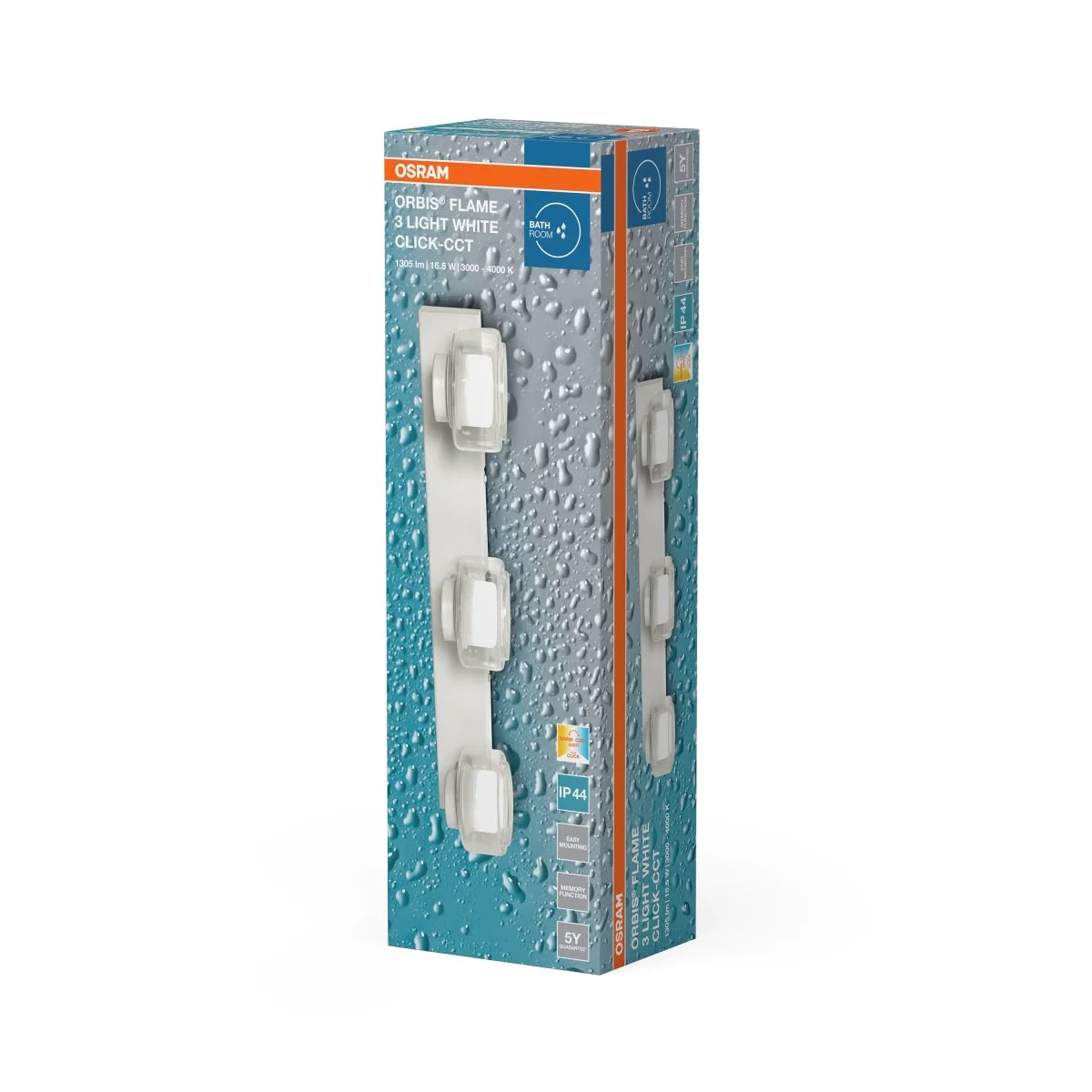 Plafon LED OSRAM Orbis Flame 3X5.5W Click CCT IP44 biały - Image 2