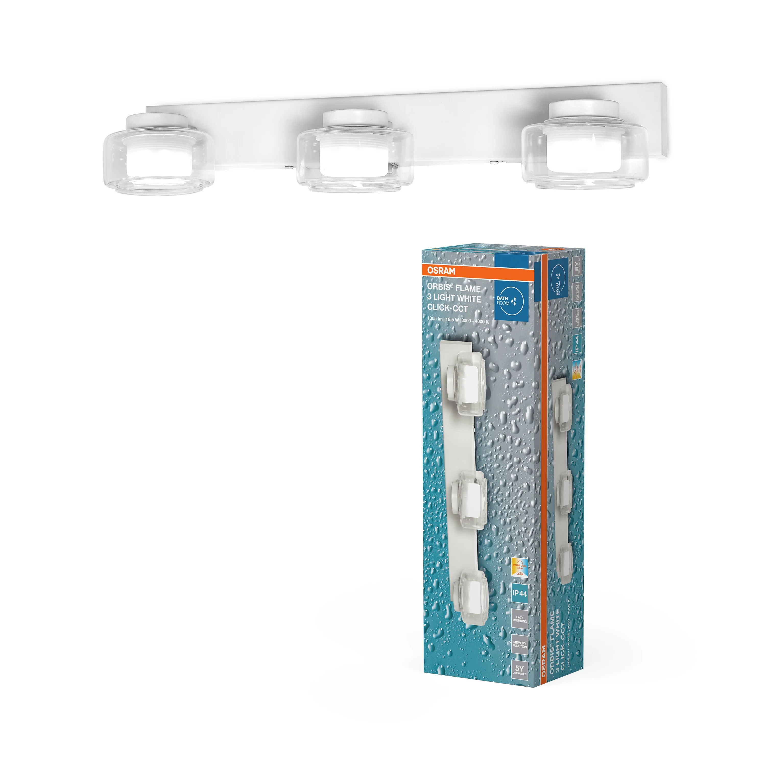 Plafon LED OSRAM Orbis Flame 3X5.5W Click CCT IP44 biały - Image 5