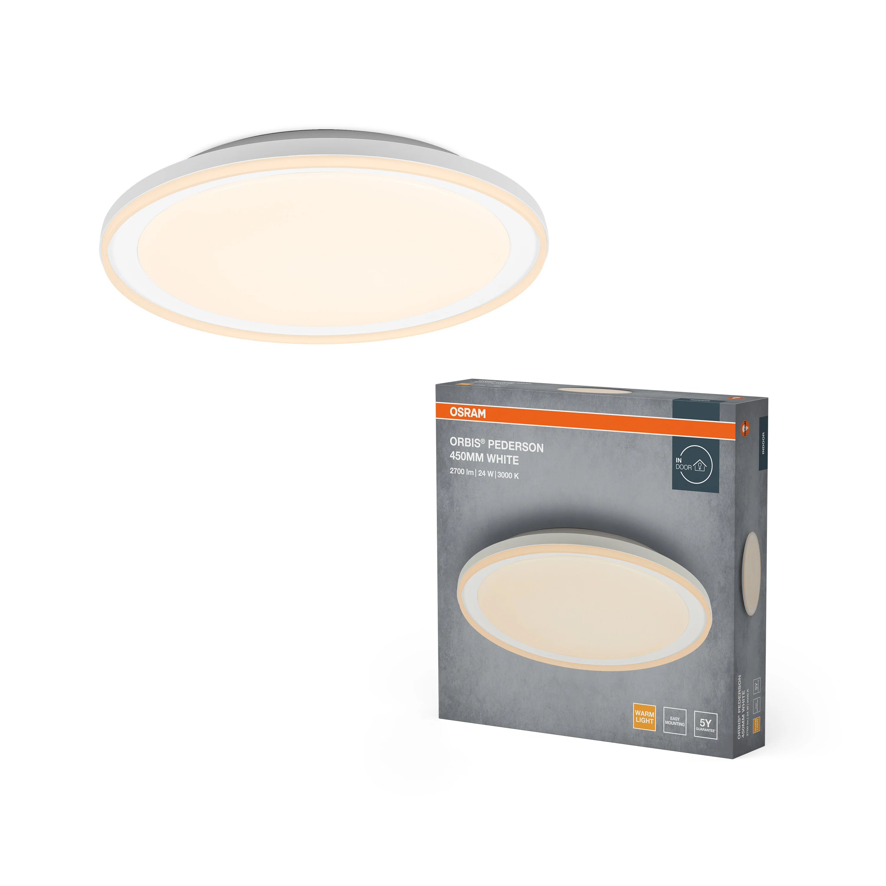Plafon LED OSRAM Orbis Pederson 450MM 24W 830 biały - Image 5