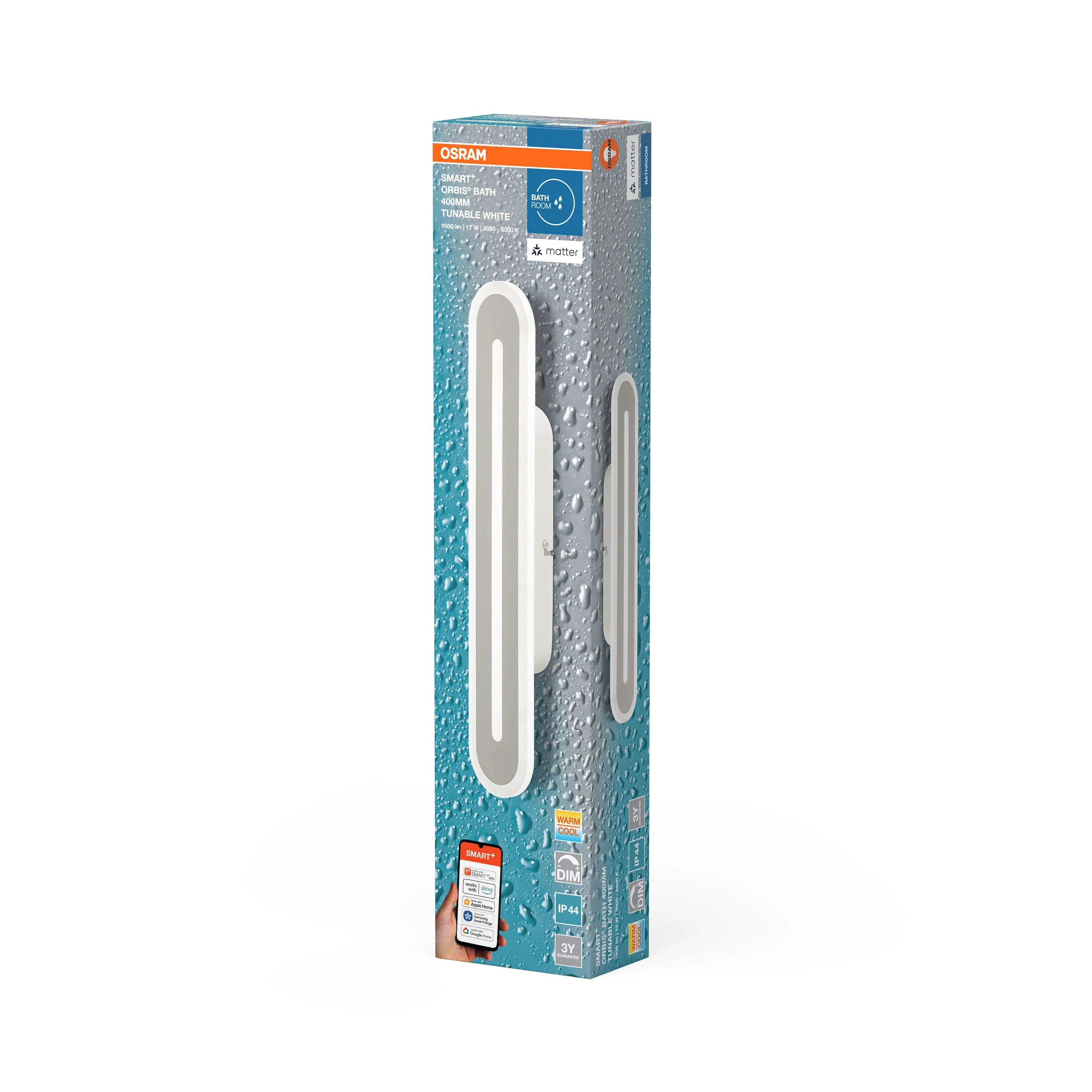 Plafon LED OSRAM SMART+ MATTER Orbis Wall Bath IP44 400mm biały Tunable biały - Image 6