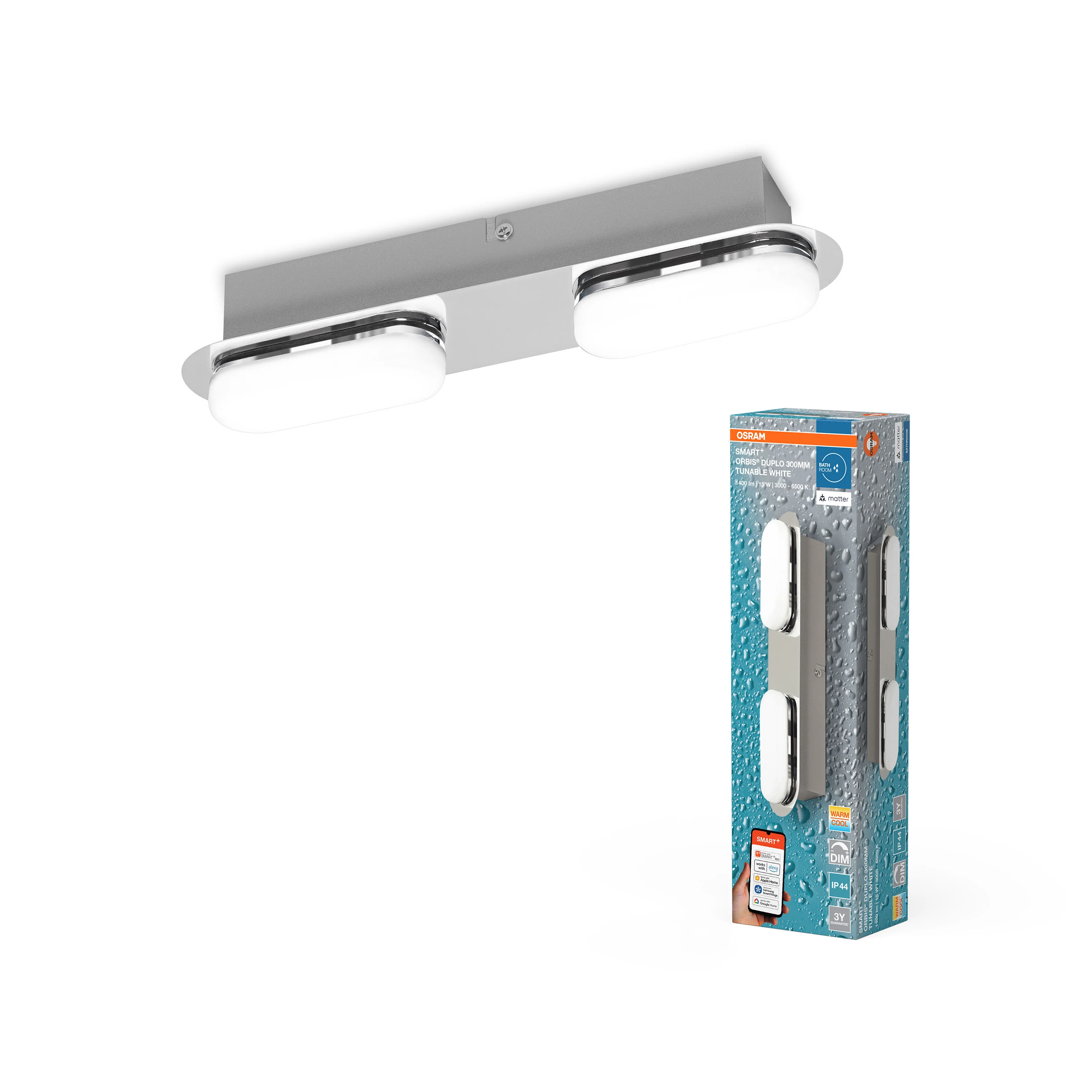 Plafon LED OSRAM SMART+ MATTER Orbis Wall Duplo IP44 300mm Tunable biały - Image 5