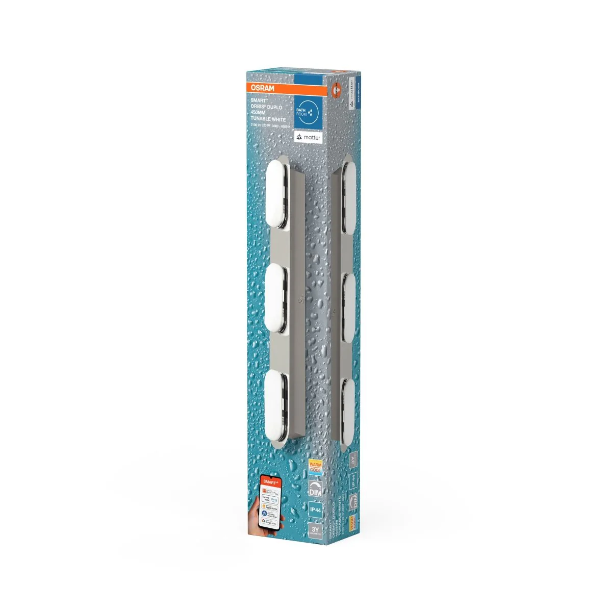Plafon LED OSRAM SMART+ MATTER Orbis Wall Duplo IP44 450mm Tunable biały - Image 2