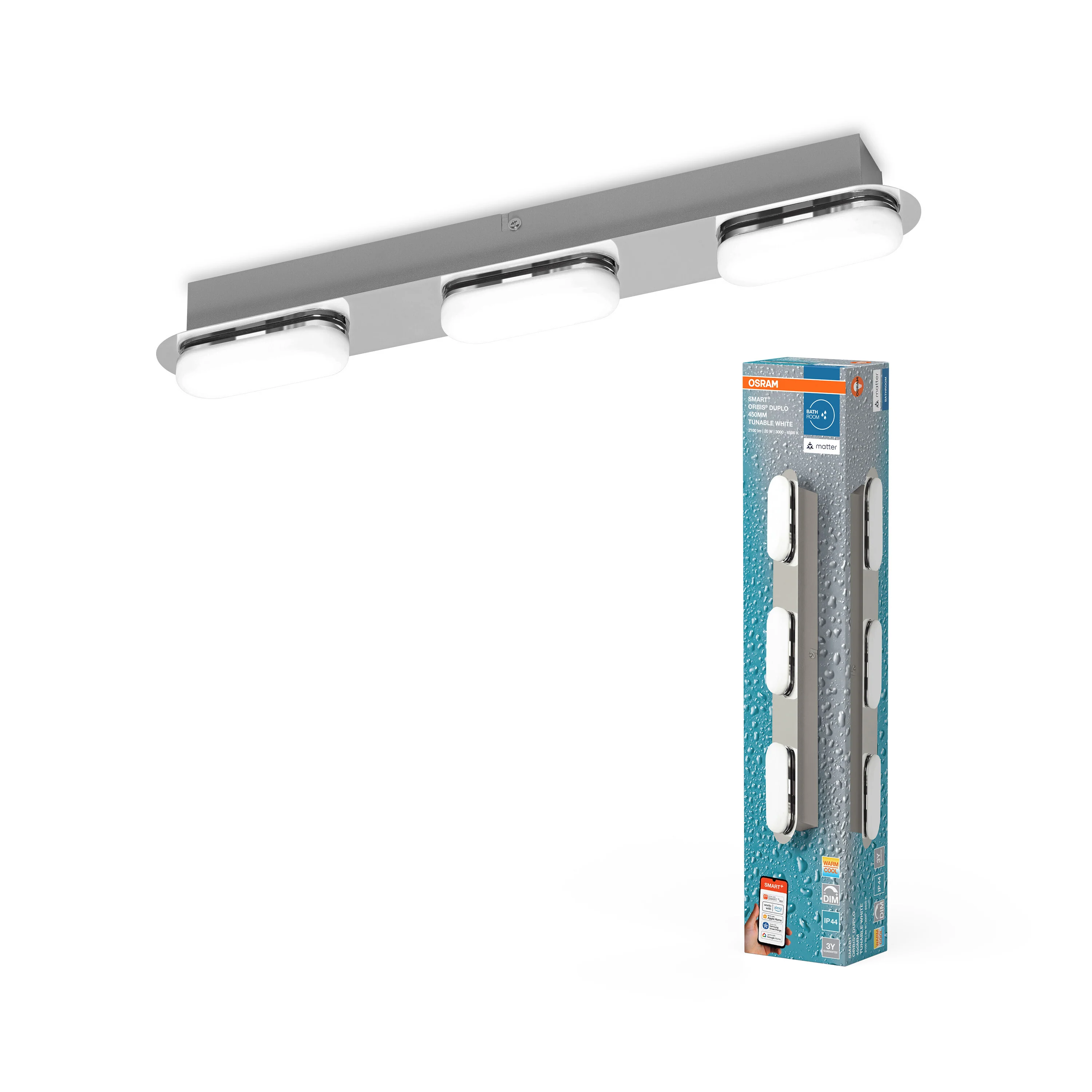 Plafon LED OSRAM SMART+ MATTER Orbis Wall Duplo IP44 450mm Tunable biały - Image 5
