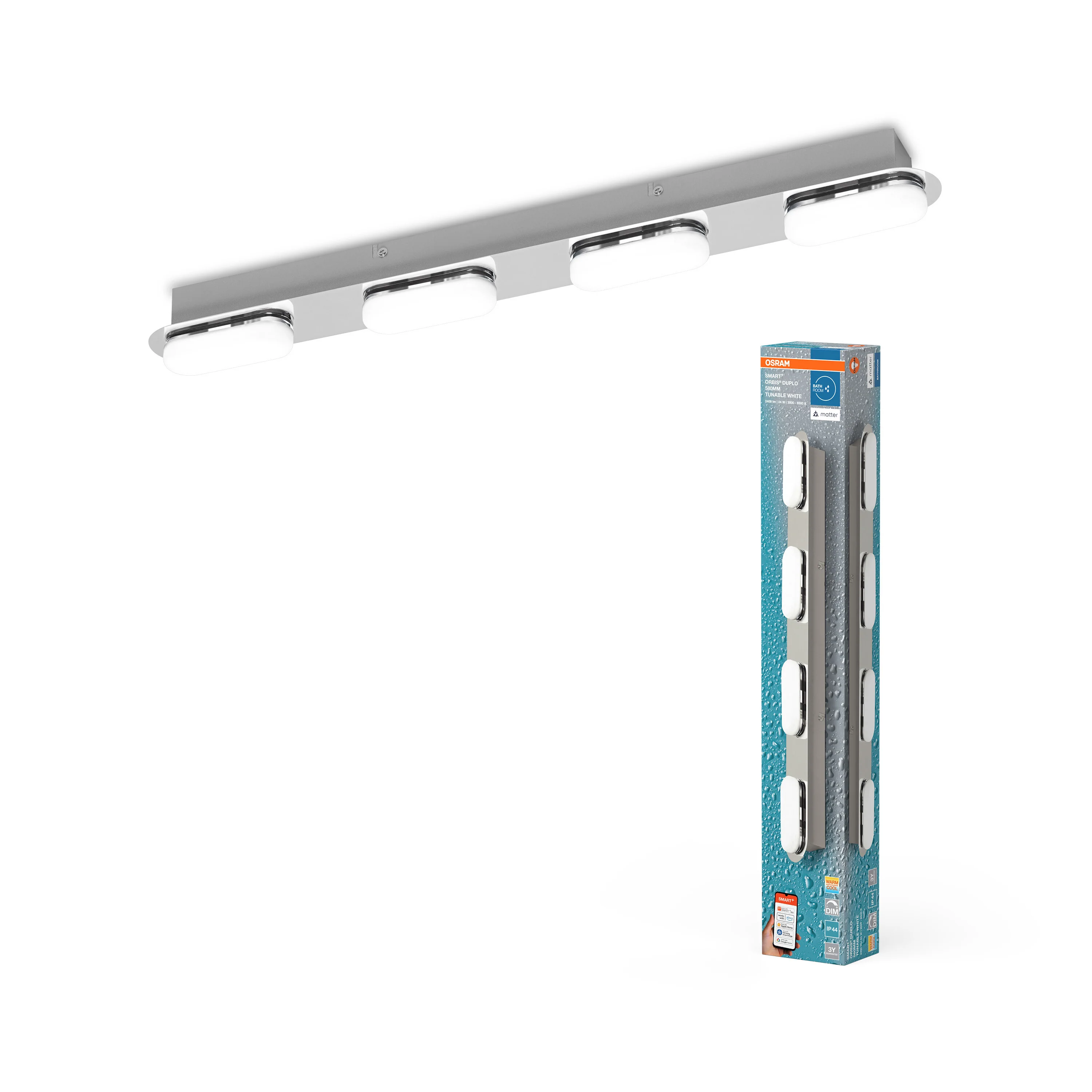 Plafon LED OSRAM SMART+ MATTER Orbis Wall Duplo IP44 580mm Tunable biały - Image 5
