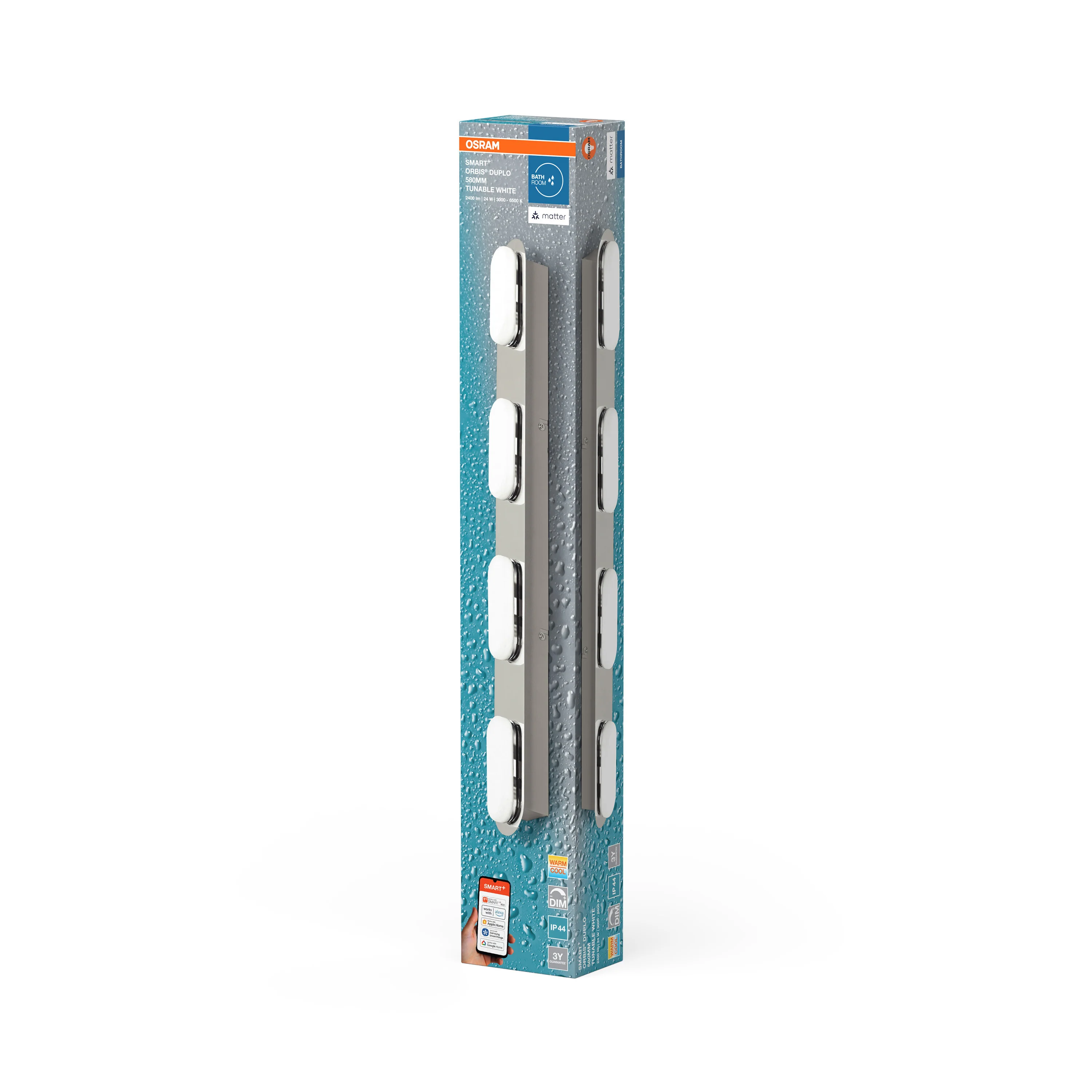 Plafon LED OSRAM SMART+ MATTER Orbis Wall Duplo IP44 580mm Tunable biały - Image 6