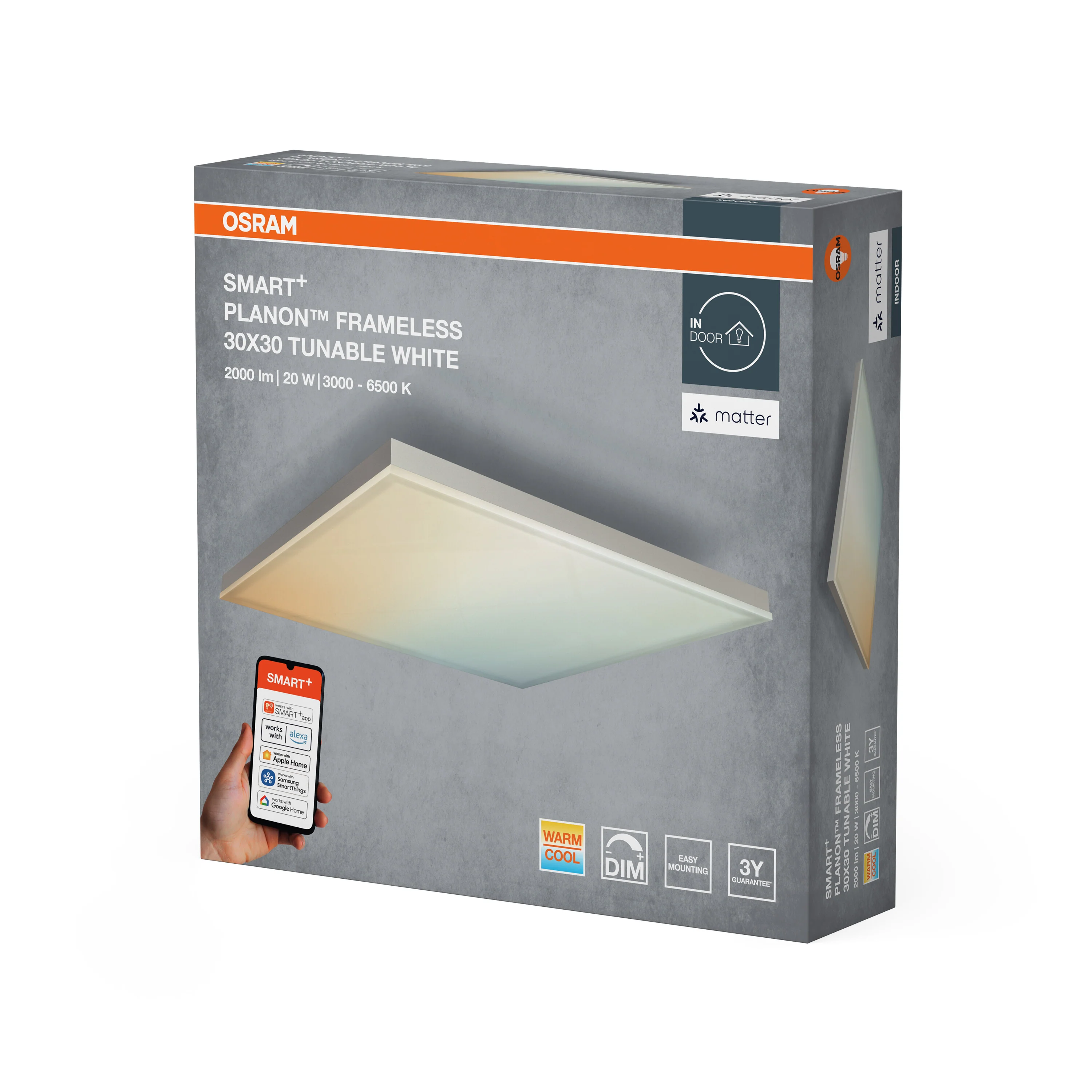 Plafon LED OSRAM SMART+ MATTER Planon Frameless Tunable biały 300x300mm - Image 6