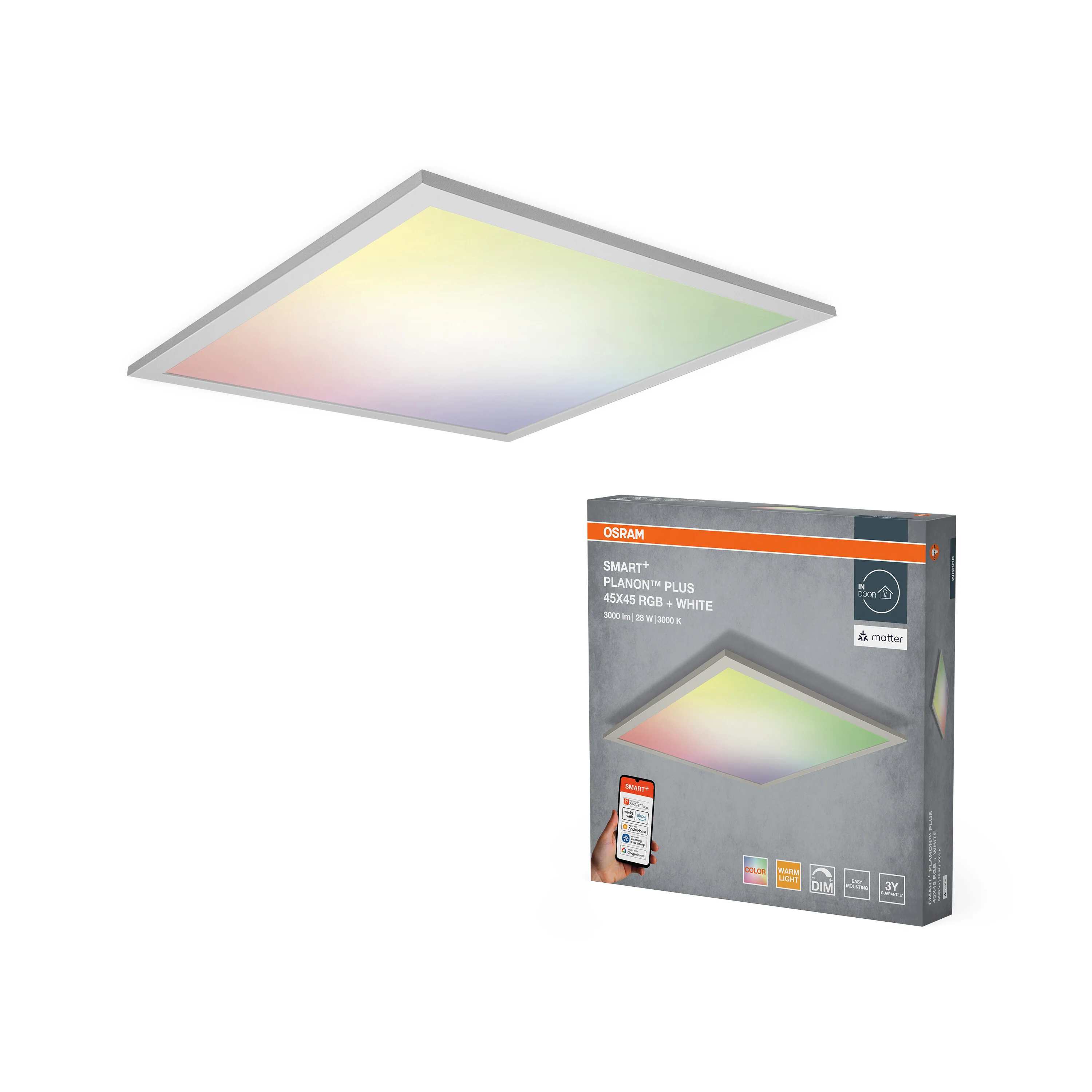 Plafon LED OSRAM SMART+ MATTER Planon Plus Multicolor 450x450mm - Image 5