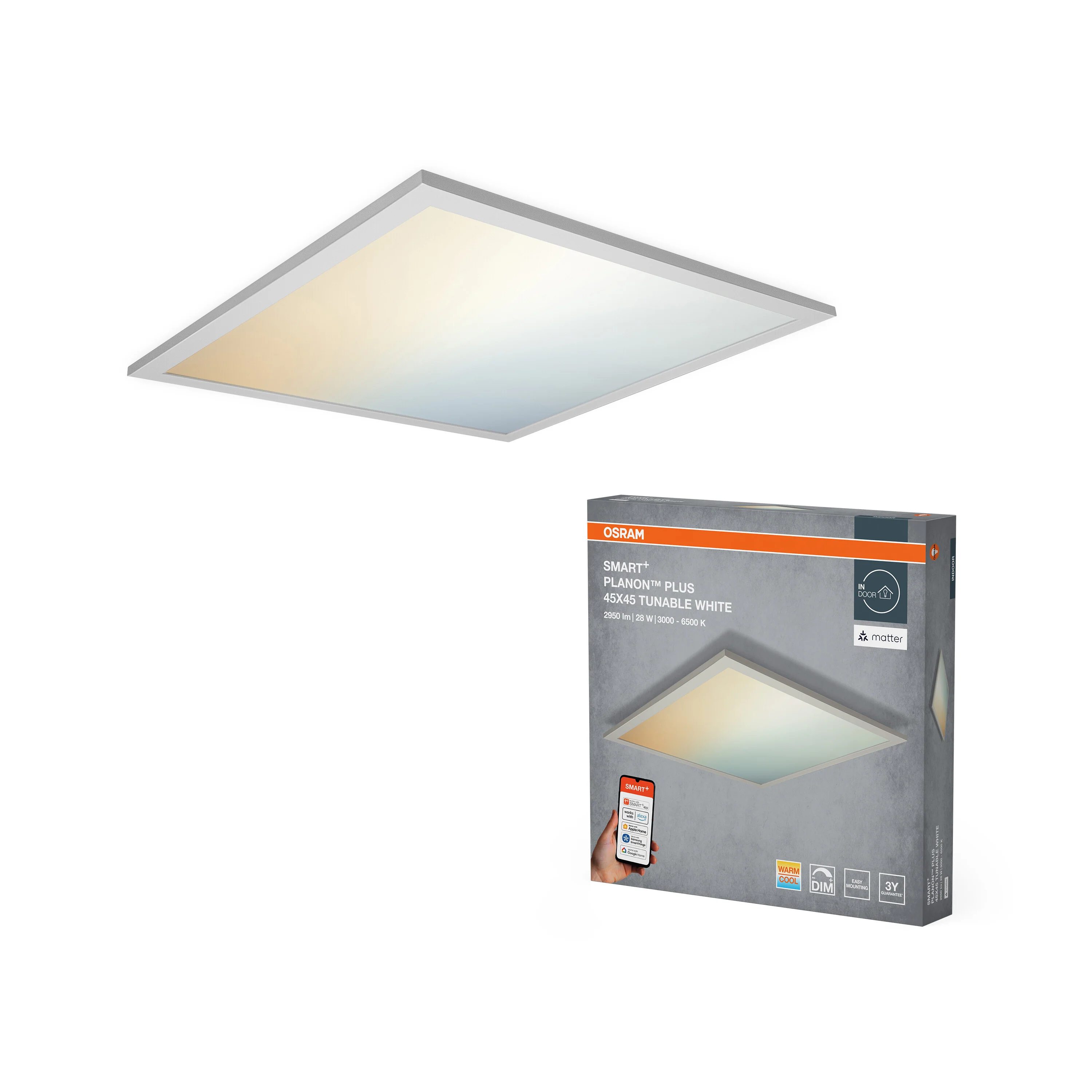 Plafon LED OSRAM SMART+ MATTER Planon Plus Tunable biały 450x450mm - Image 5