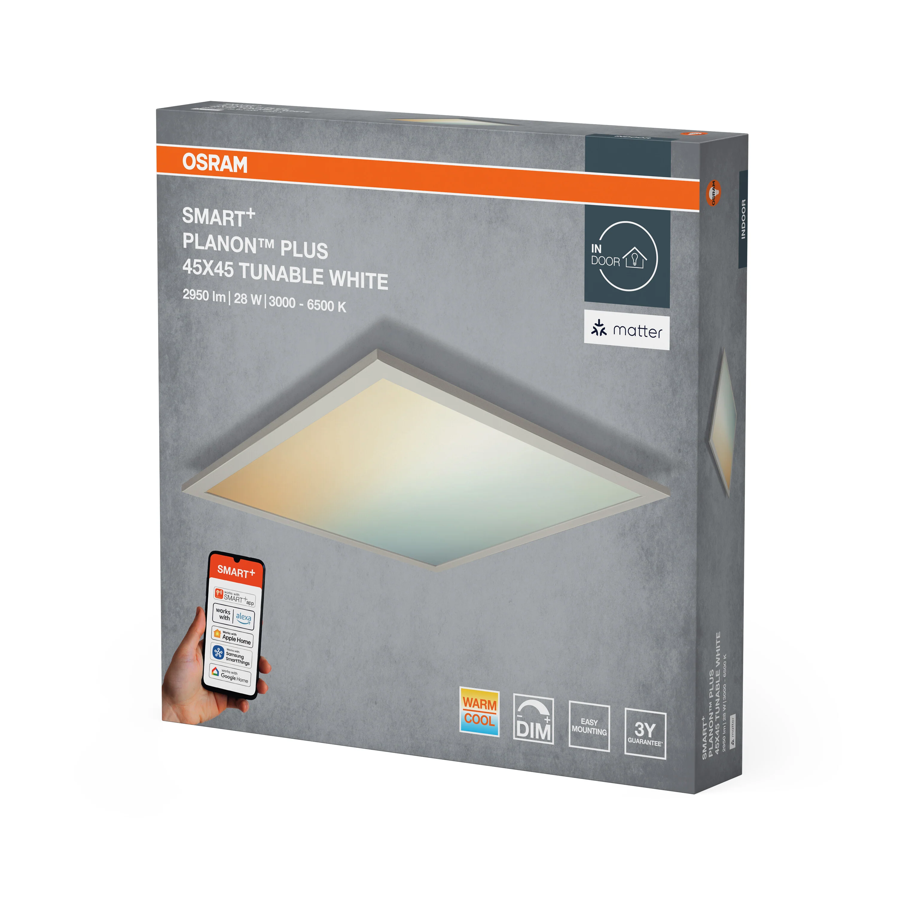 Plafon LED OSRAM SMART+ MATTER Planon Plus Tunable biały 450x450mm - Image 6