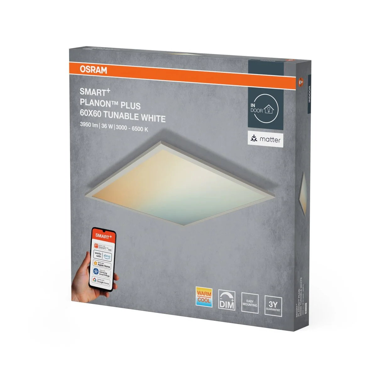 Plafon LED OSRAM SMART+ MATTER Planon Plus Tunable biały 600x600mm - Image 2