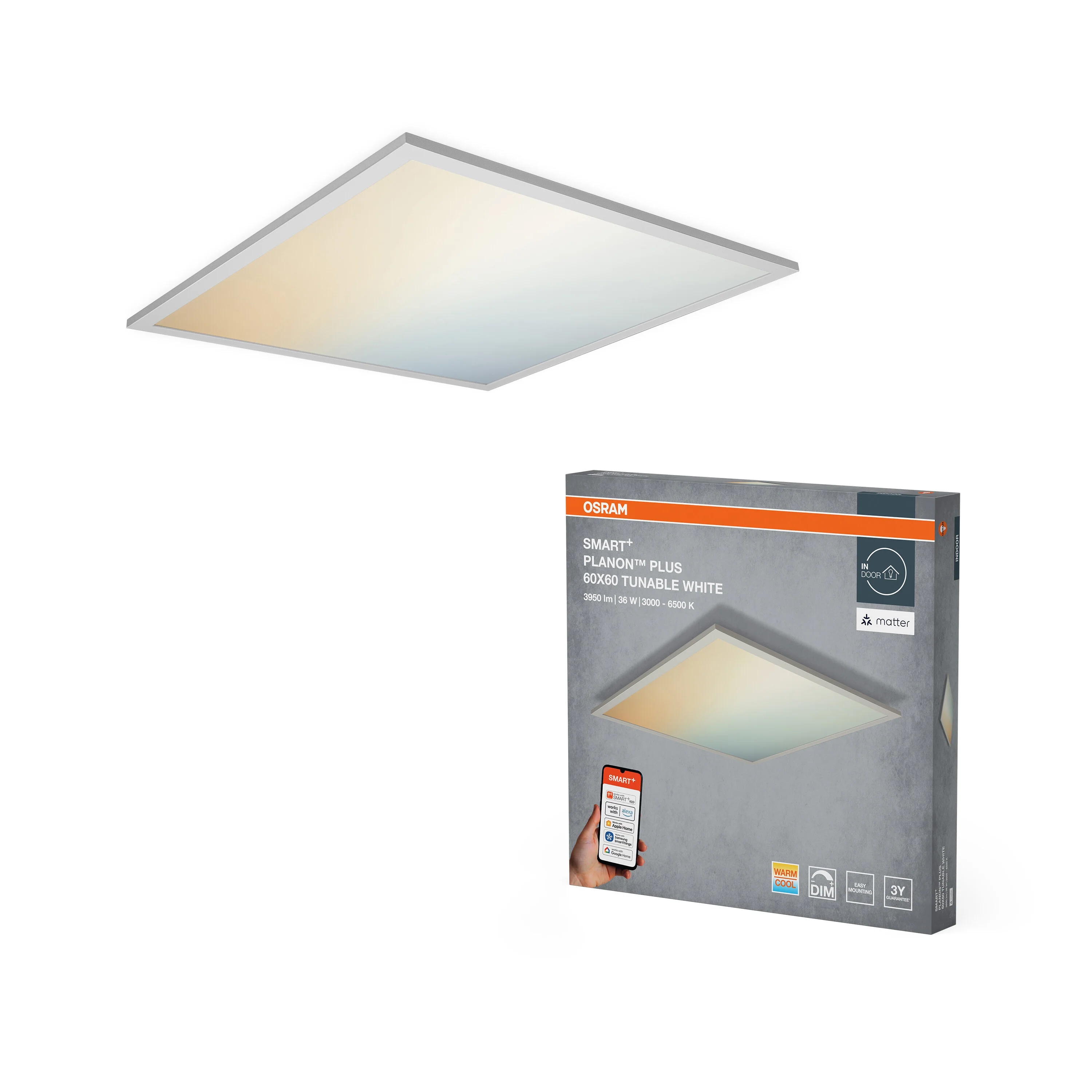 Plafon LED OSRAM SMART+ MATTER Planon Plus Tunable biały 600x600mm - Image 5