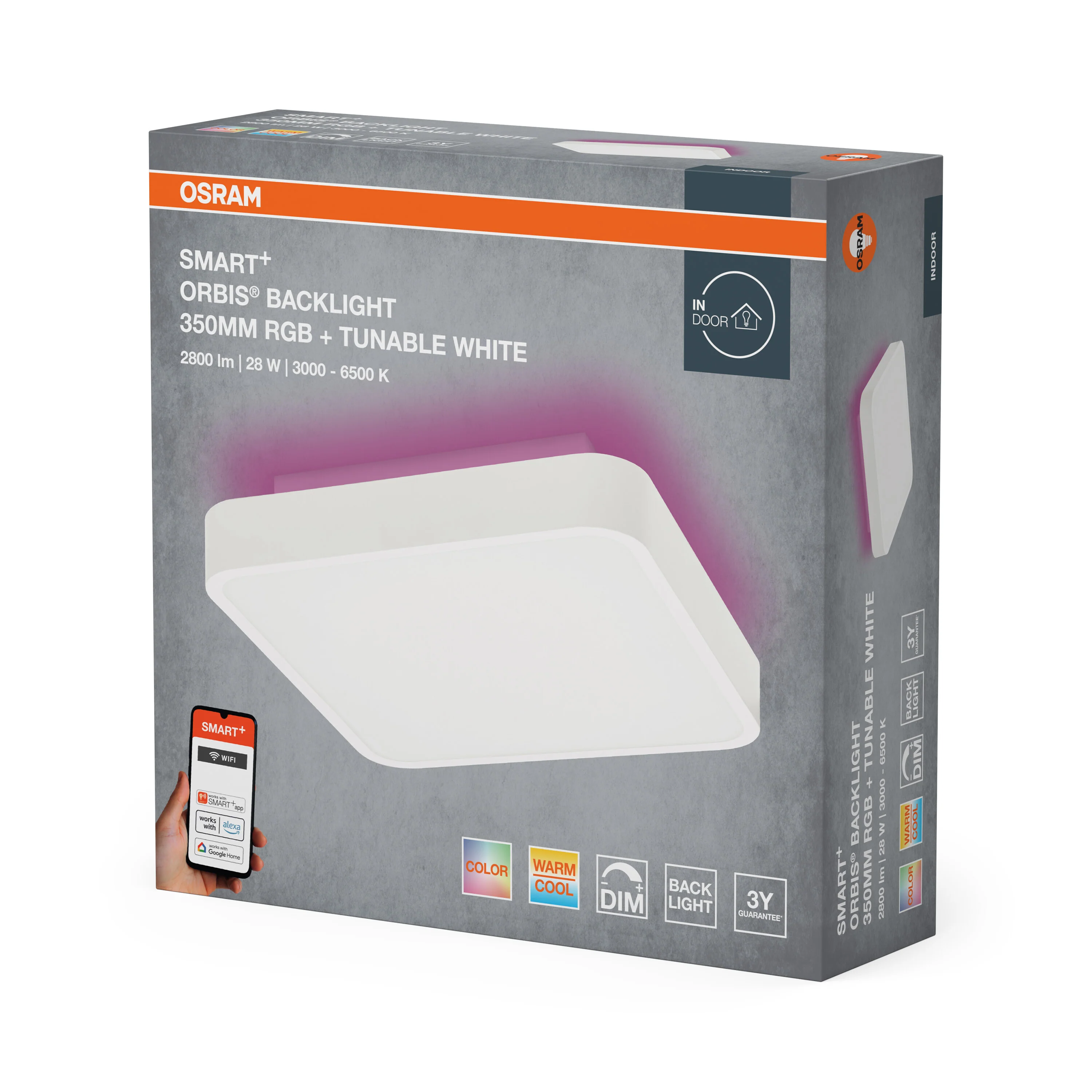 Plafon LED OSRAM SMART+ Wifi Orbis Backlight biały 350mm TW - Image 10