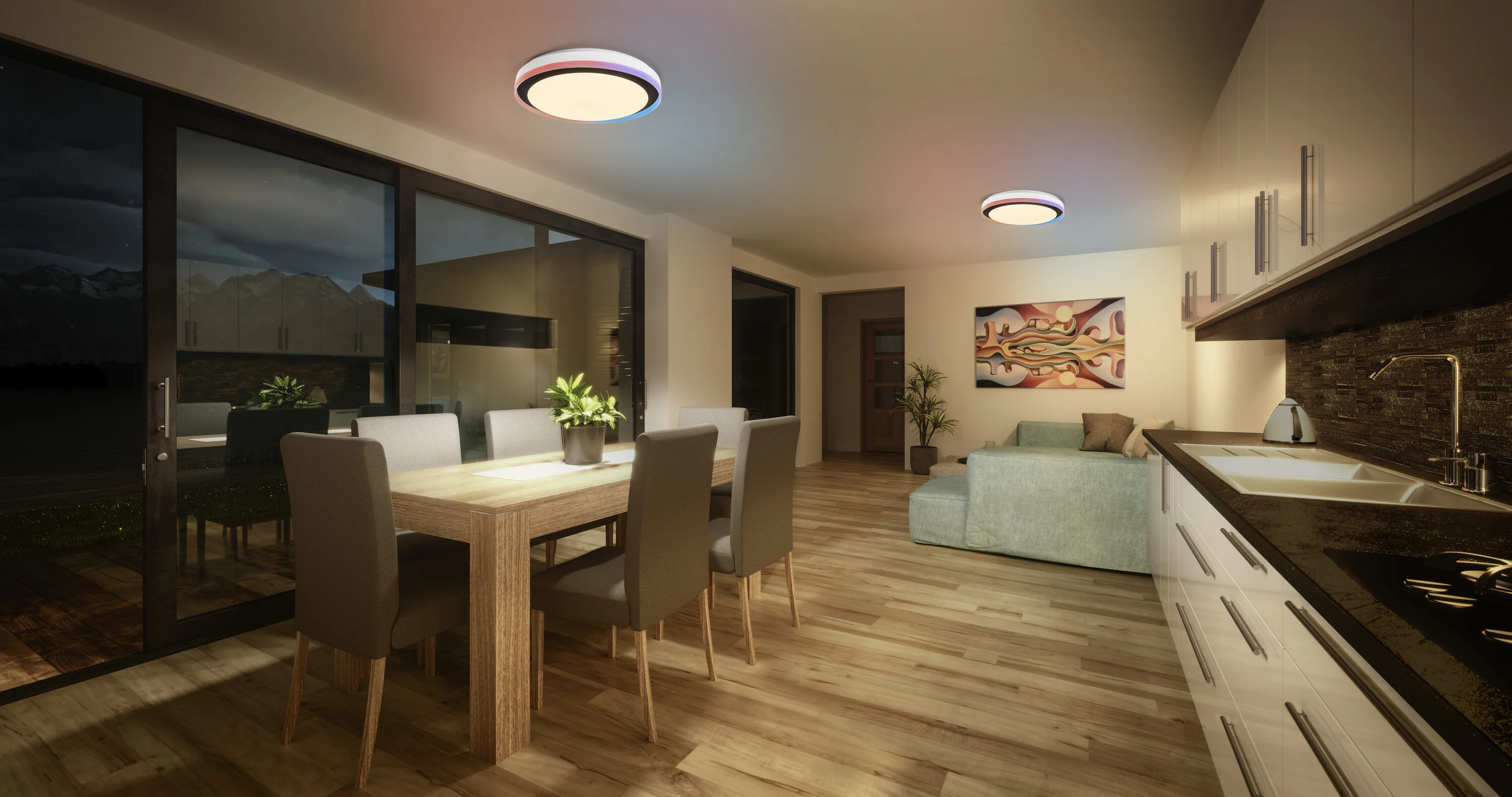 Plafon LED OSRAM Smart+ Wifi Orbis ZEST RGB 500mm czarny - Image 8