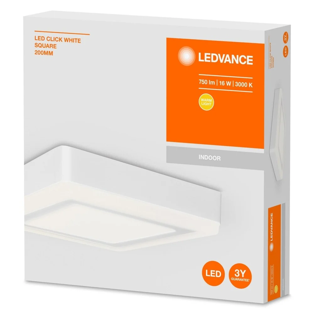 Lampa sufitowa LED CLICK WHITE RD 18W, praktyczna, z przełącznikiem, okrągła, 300 mm - Image 3