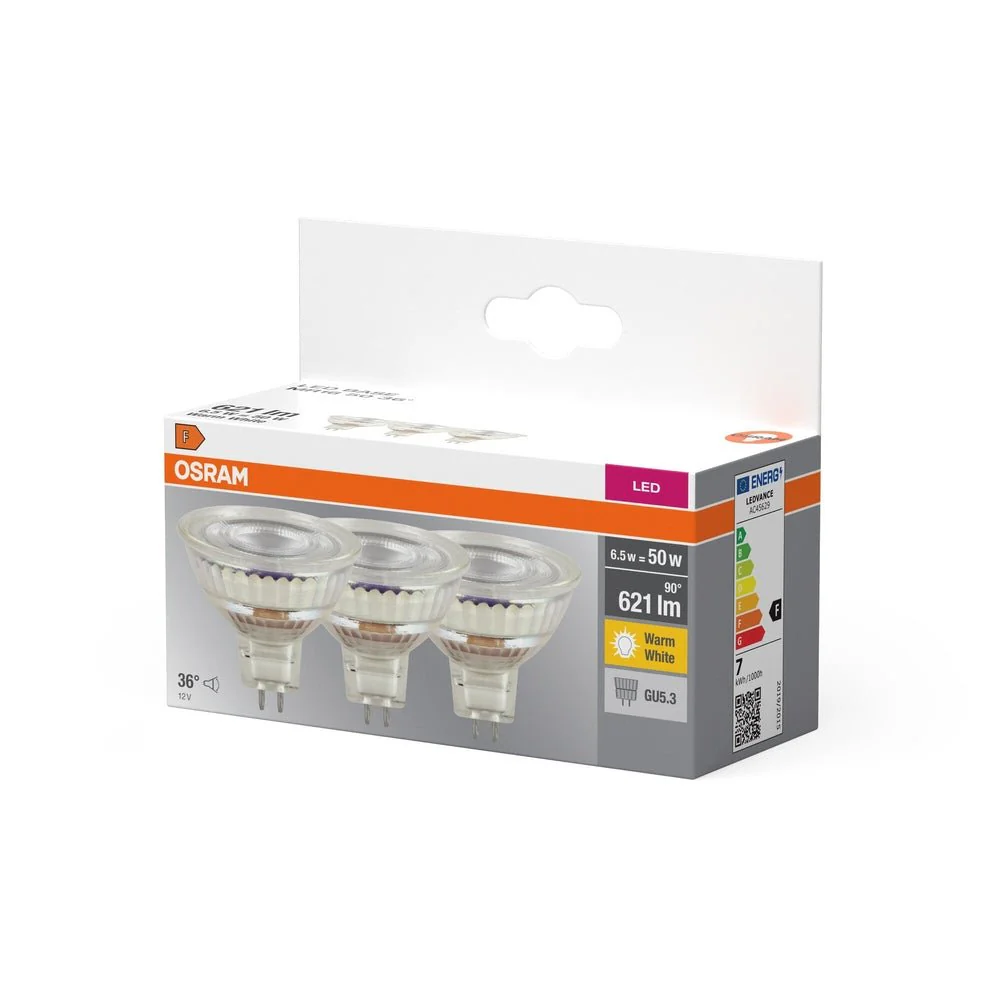 3 x reflektorowa Lampa LED MR16 z trzonkiem bolcowym GU5.3 6,5W - Image 3