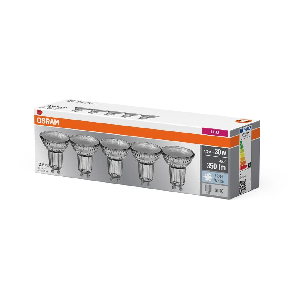 5 x reflektorowa Lampa LED PAR16 z trzonkiem GU10 4,3W 4000K - Image 3
