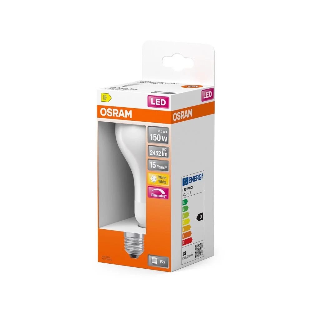 Ściemnialna Lampa LED Klasyczny krztałt E27 18W 2700K 2452 - Image 3