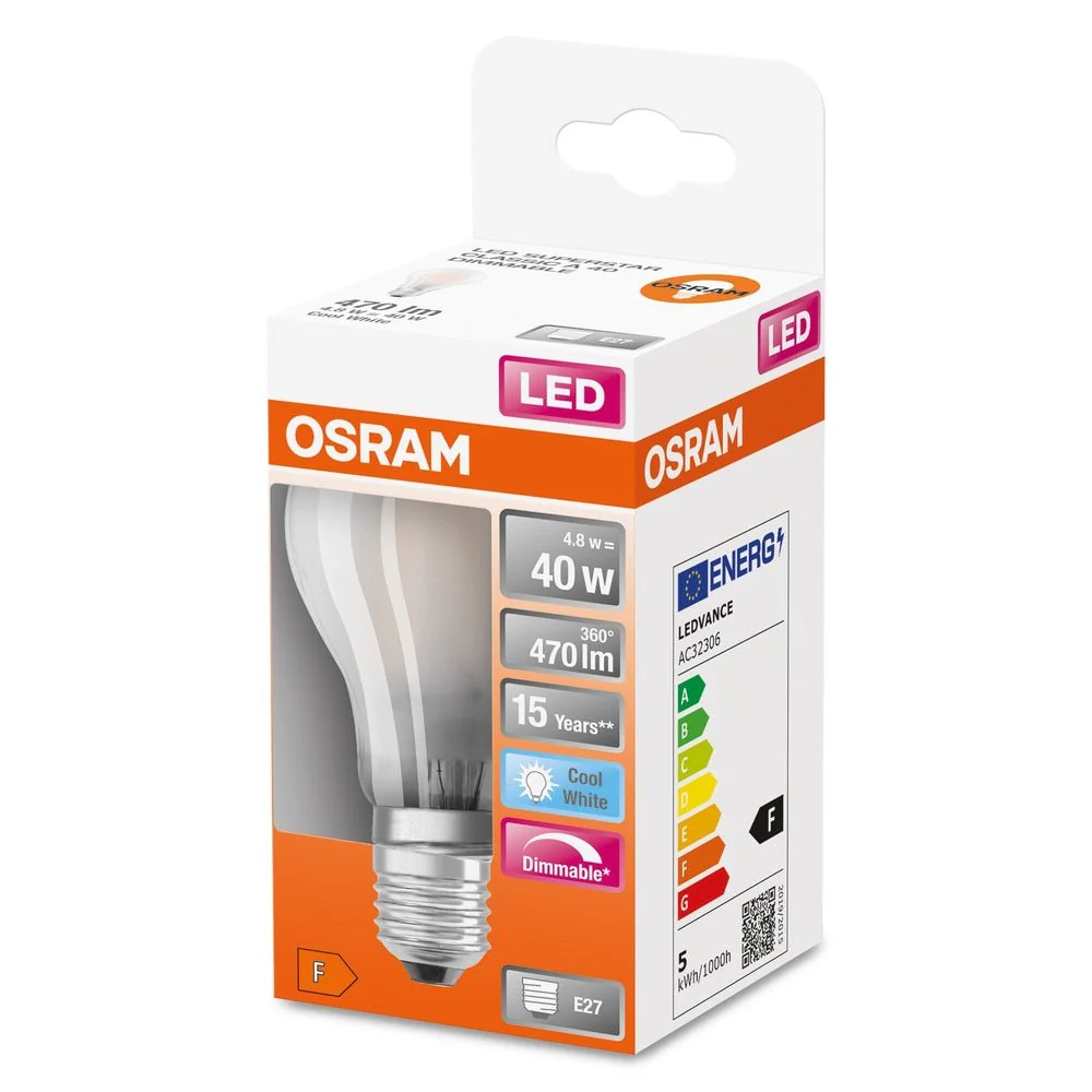 Ściemnialna Lampa LED Klasyczny krztałt E27 4,8W 4000K 470 - Image 3