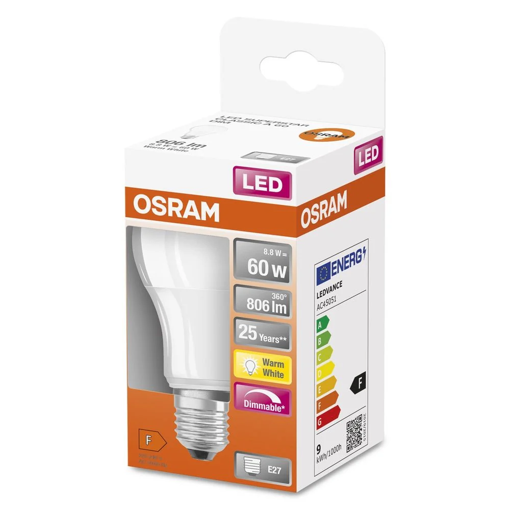 Ściemnialna Lampa LED Klasyczny krztałt E27 8,8W 2700K 806 - Image 3