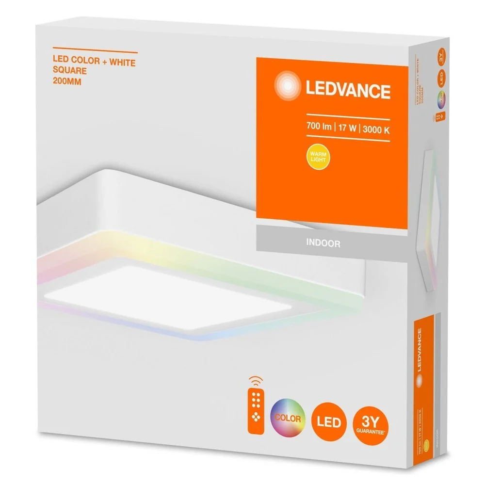 Panel LED COLOR WHITE SQ 17W RGBW, kwadratowy, 200 mm - Image 3