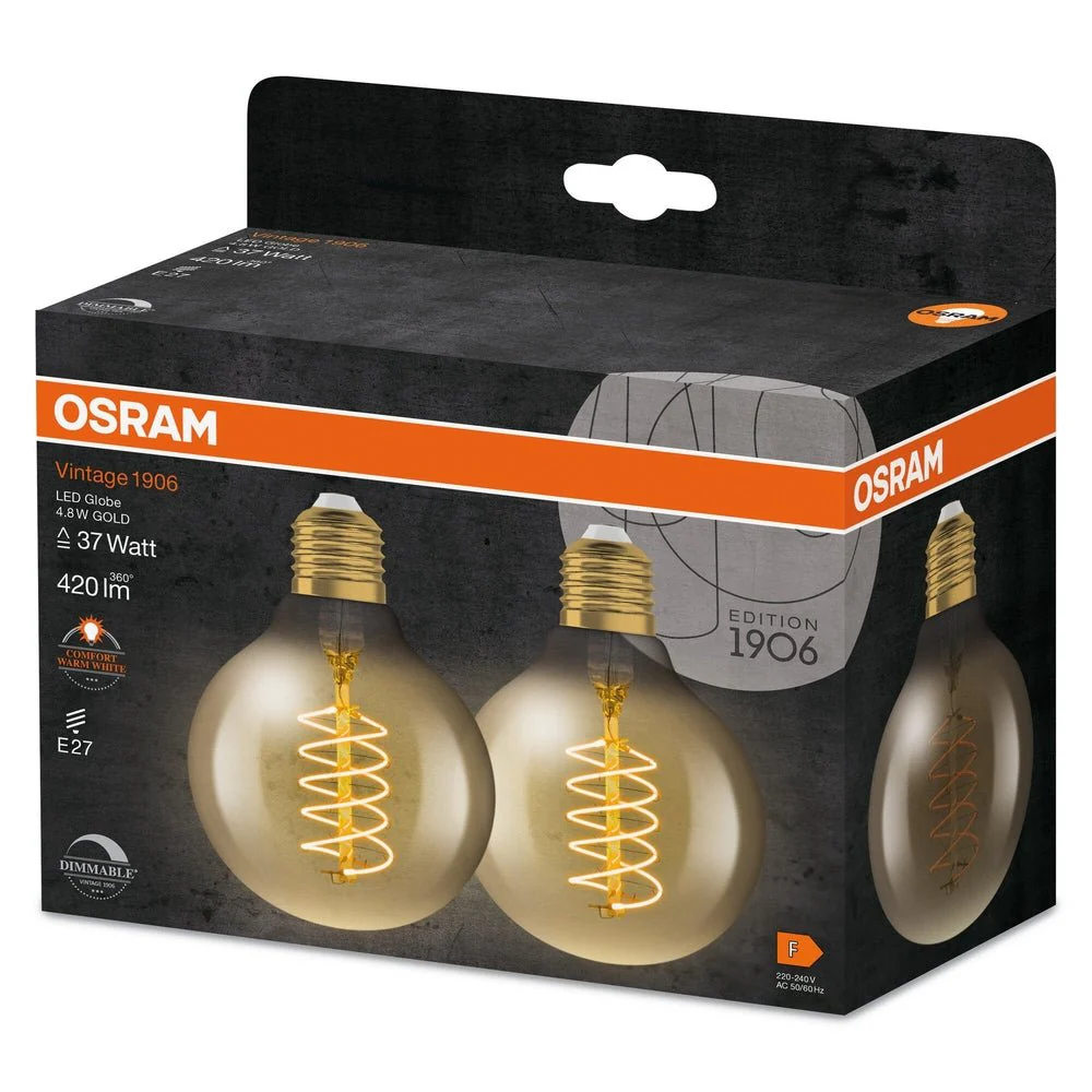 Ściemnialna Lampa LED Vintage Klasyczna Kula slim E27 4,8W - Image 3