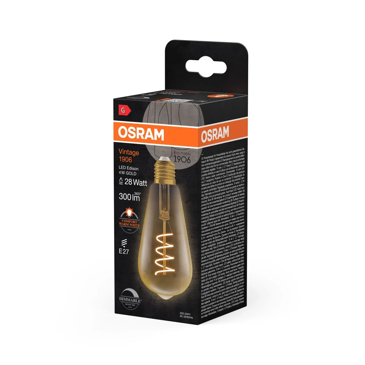 Ściemnialna Lampa LED Vintage żarówka Edisona E27 4W 2000K - Image 5