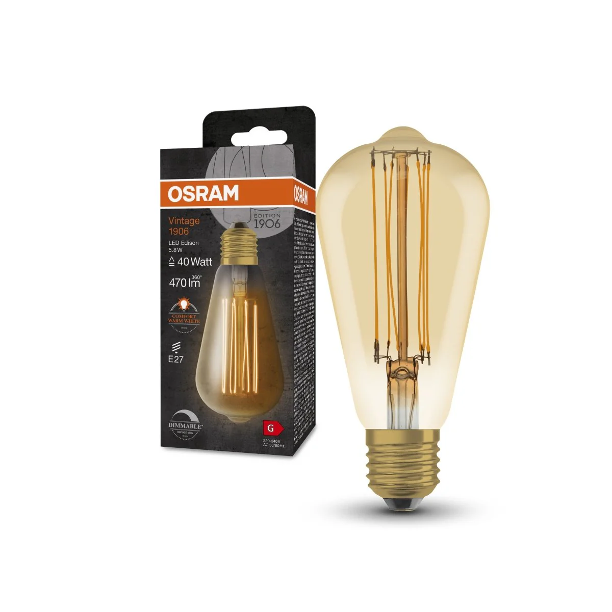 Ściemnialna Lampa LED Vintage żarówka Edisona E27 5,8W - Image 4